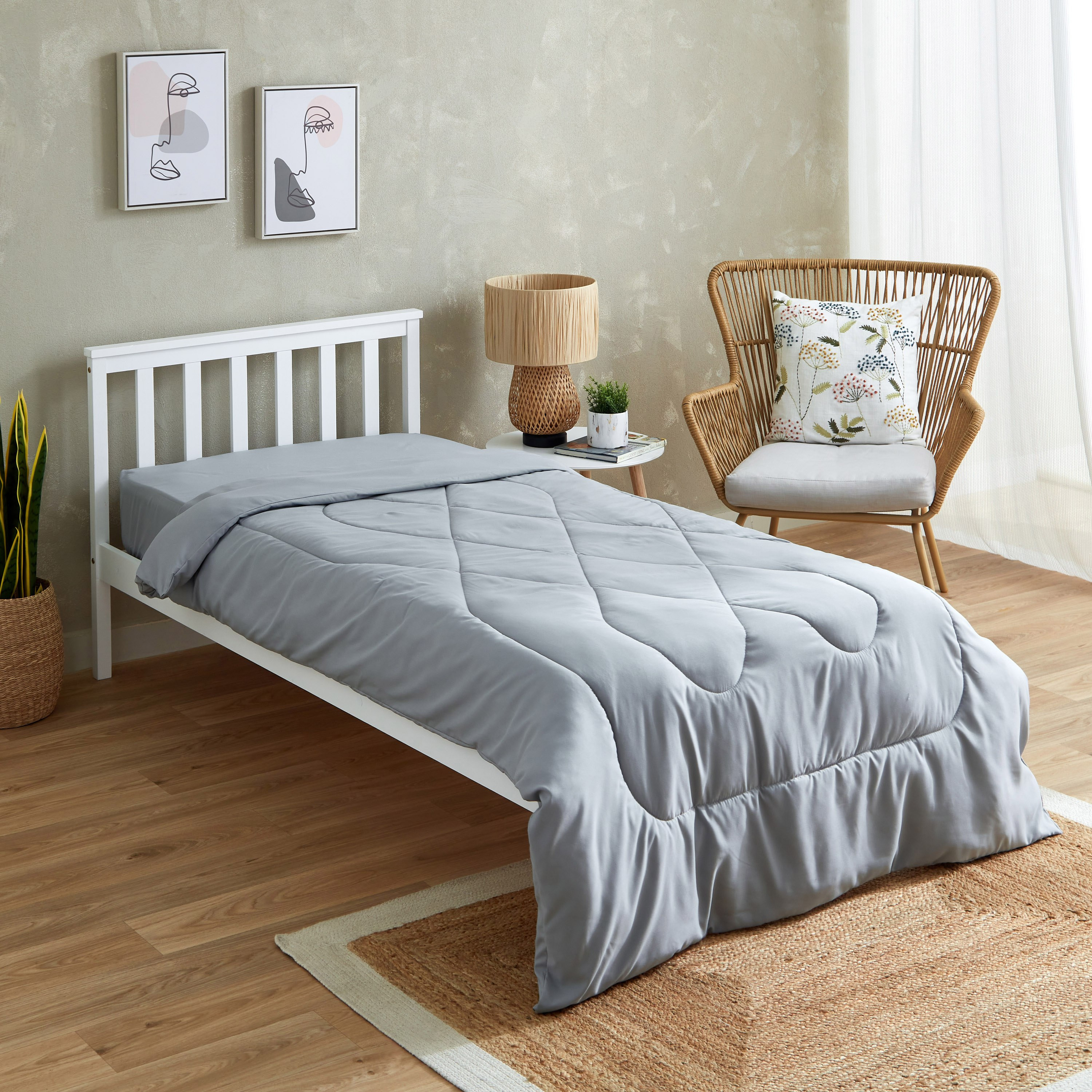 لحاف فردي سادة من الألياف الدقيقة من أكسيس - 135x220 سم-hbxkidsandyouth-beddingandfurnishings-comfortersets-image-1