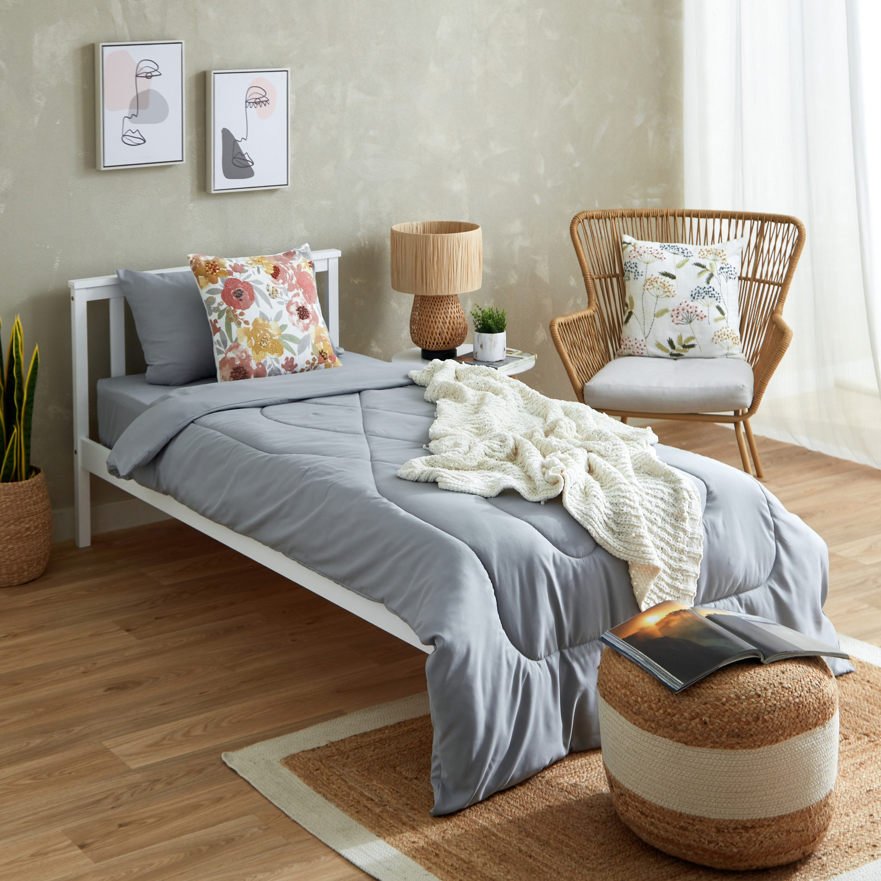 لحاف فردي سادة من الألياف الدقيقة من أكسيس - 135x220 سم-hbxkidsandyouth-beddingandfurnishings-comfortersets-image-6