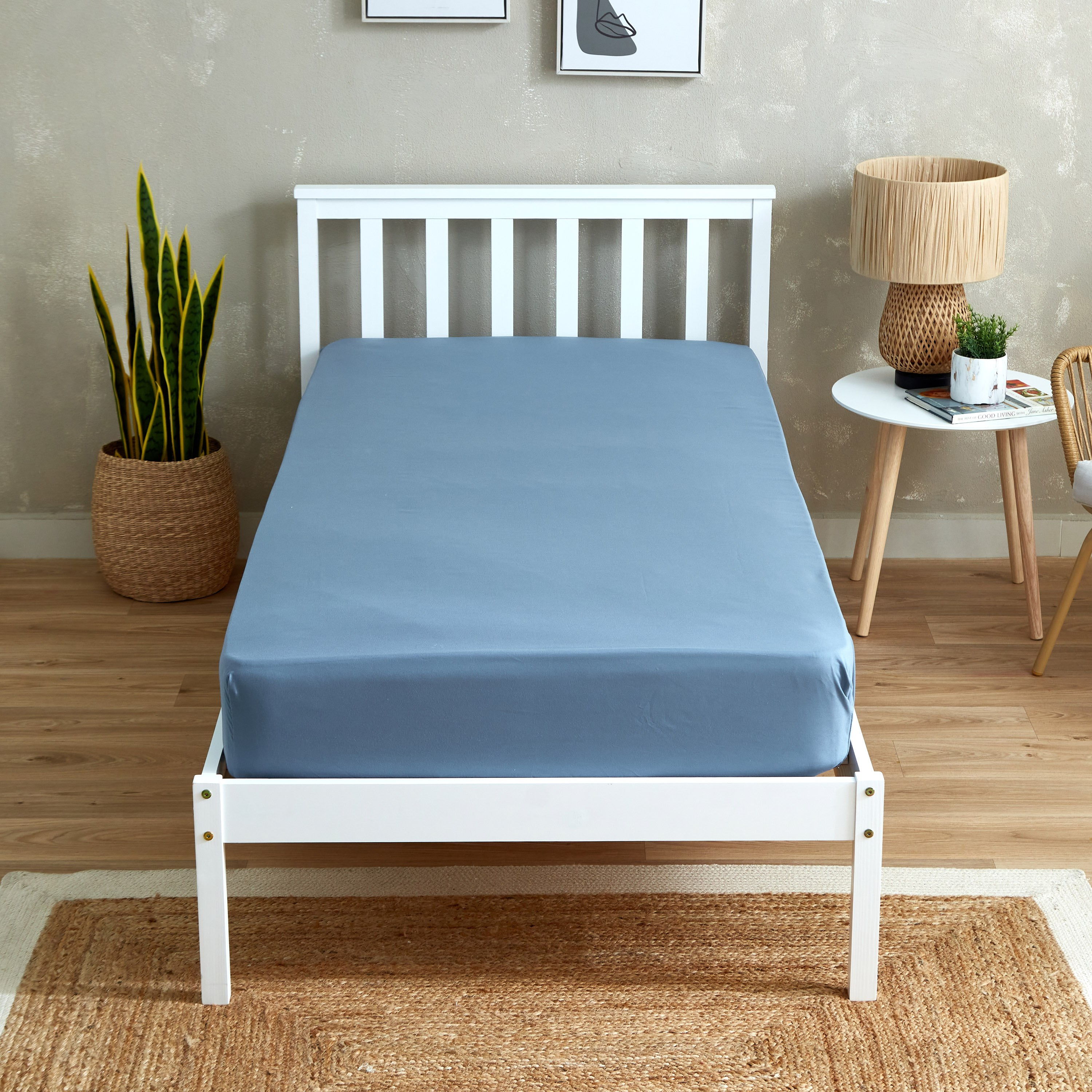 Axis Solid Single Microfiber Fitted Sheet - 90x190+20 cm-hbxhomeware-hbxbedroom-image-2