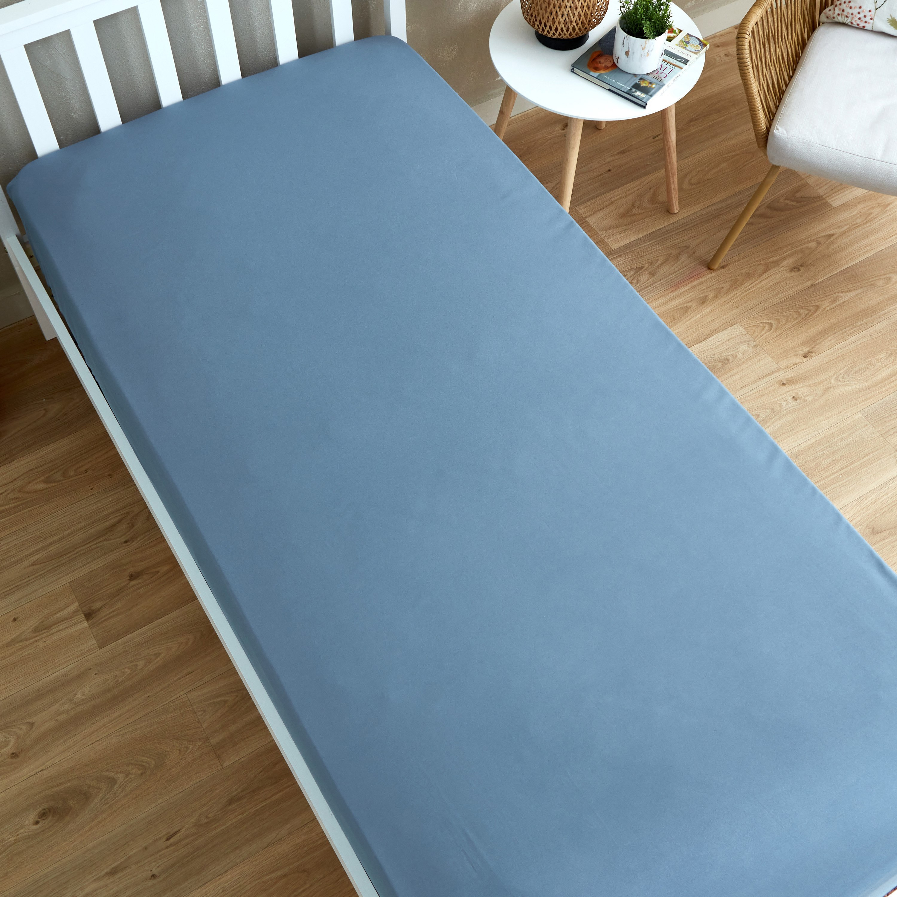 Axis Solid Single Microfiber Fitted Sheet - 90x190+20 cm-hbxhomeware-hbxbedroom-image-3