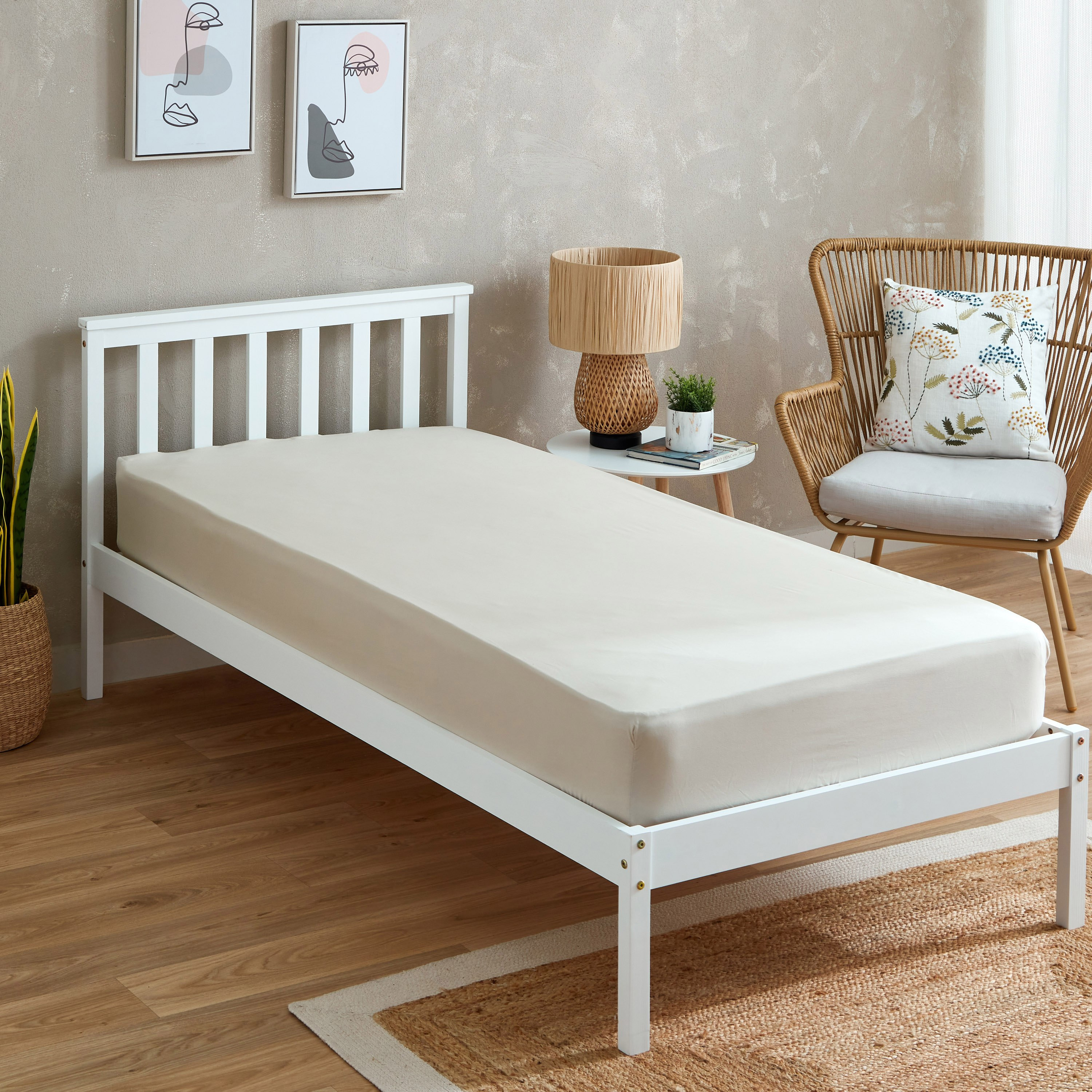 Axis Solid Single Microfibre Fitted Sheet - 90x190+20 cm-hbxhomeware-hbxbedroom-image-1