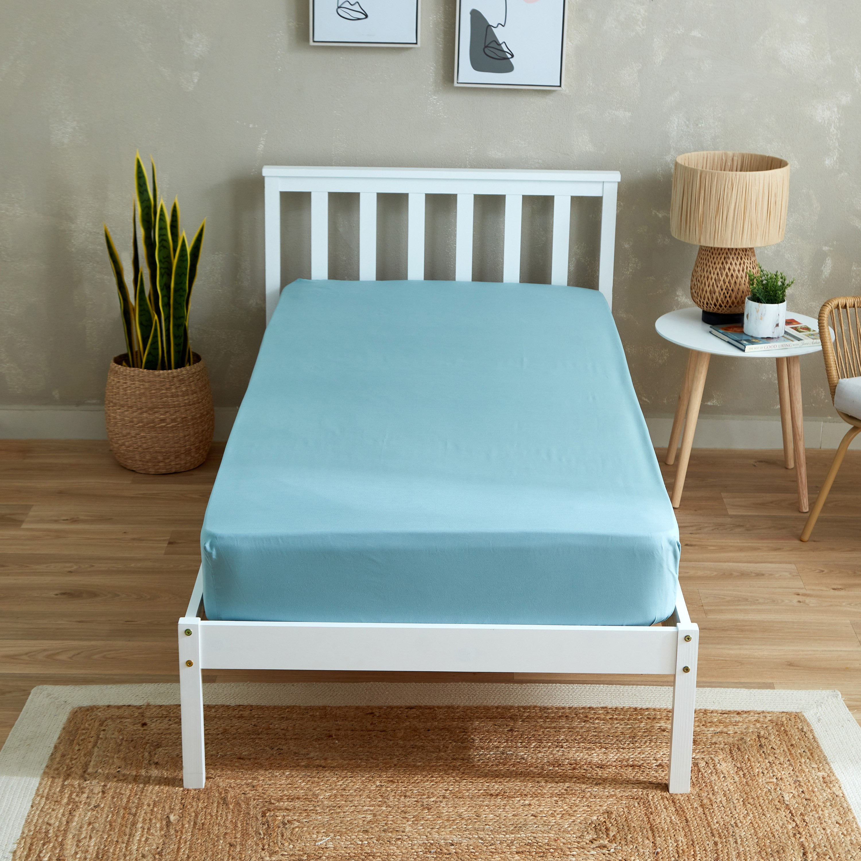 Axis Solid Single Microfibre Fitted Sheet - 90x190+20 cm-hbxhomeware-hbxbedroom-image-2