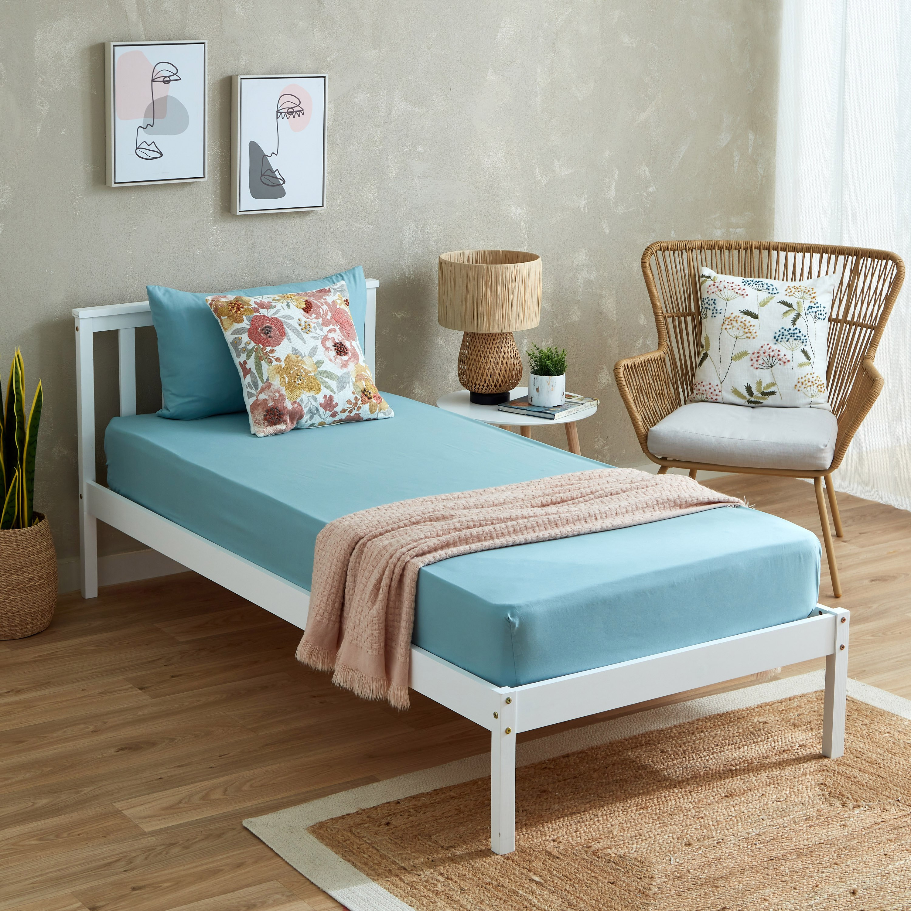 Axis Solid Single Microfibre Fitted Sheet - 90x190+20 cm-hbxhomeware-hbxbedroom-image-6