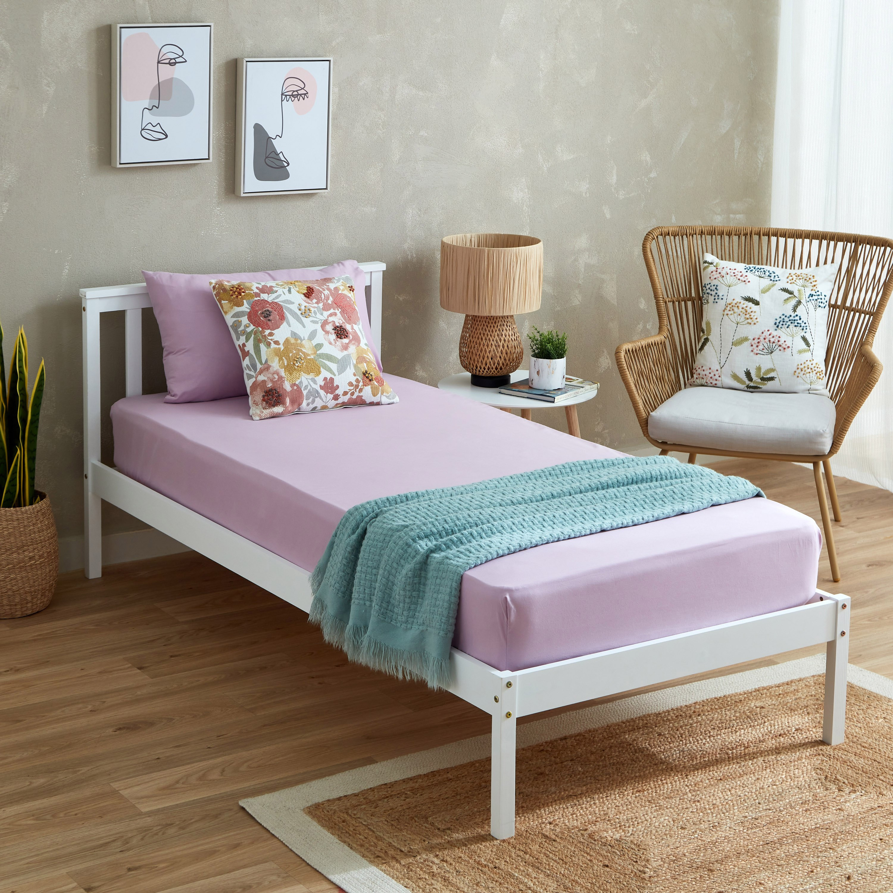 شرشف مطاطي فردي سادة من الألياف الدقيقة من أكسيس - 90x190+20 سم-hbxhomeware-hbxbedroom-image-6