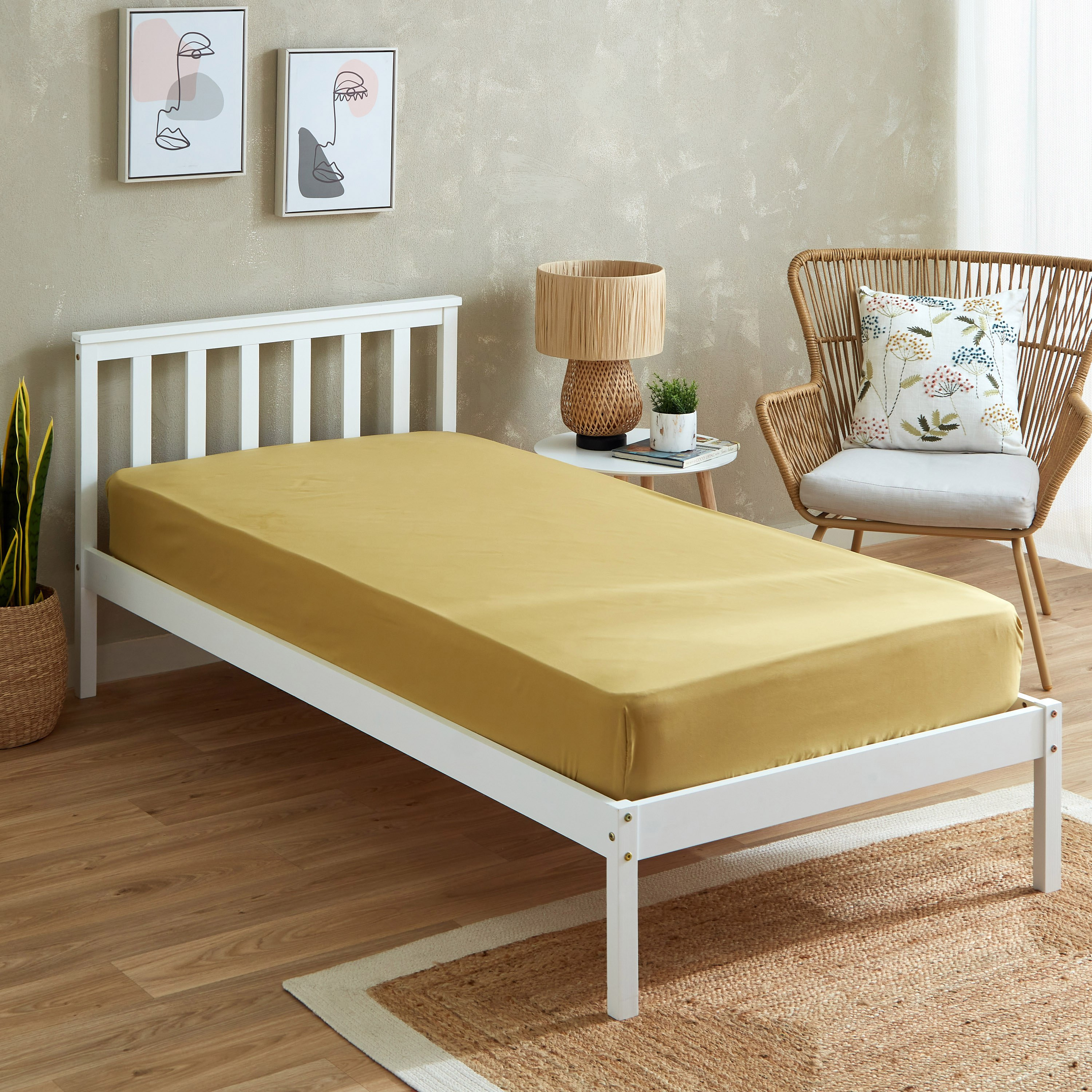 Axis Solid Single Microfibre Fitted Sheet - 90x190+20 cm-hbxhomeware-hbxbedroom-image-1