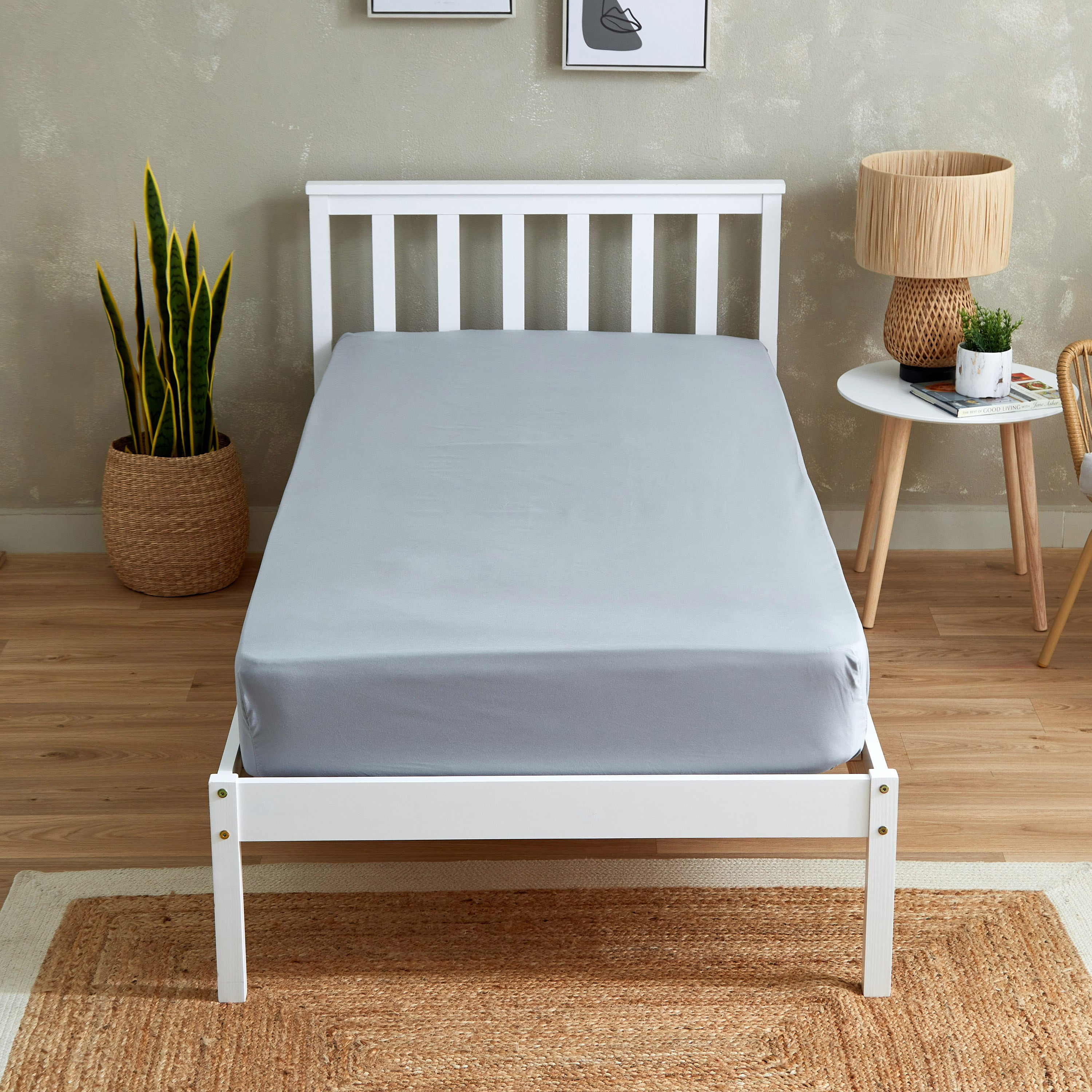 شرشف مطاطي فردي سادة من الألياف الدقيقة من أكسيس - 90x190+20 سم-hbxhomeware-hbxbedroom-image-2