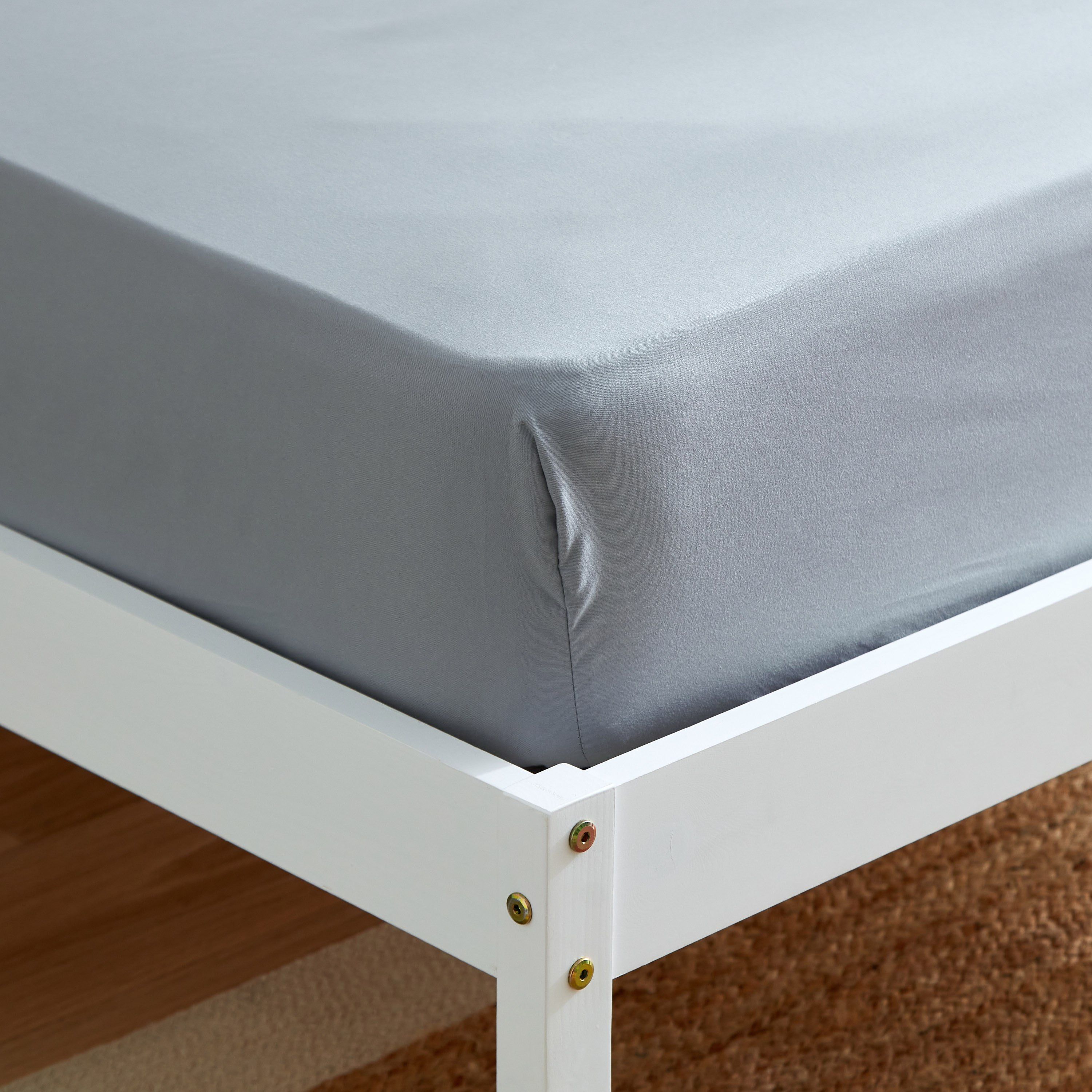 شرشف مطاطي فردي سادة من الألياف الدقيقة من أكسيس - 90x190+20 سم-hbxhomeware-hbxbedroom-image-4
