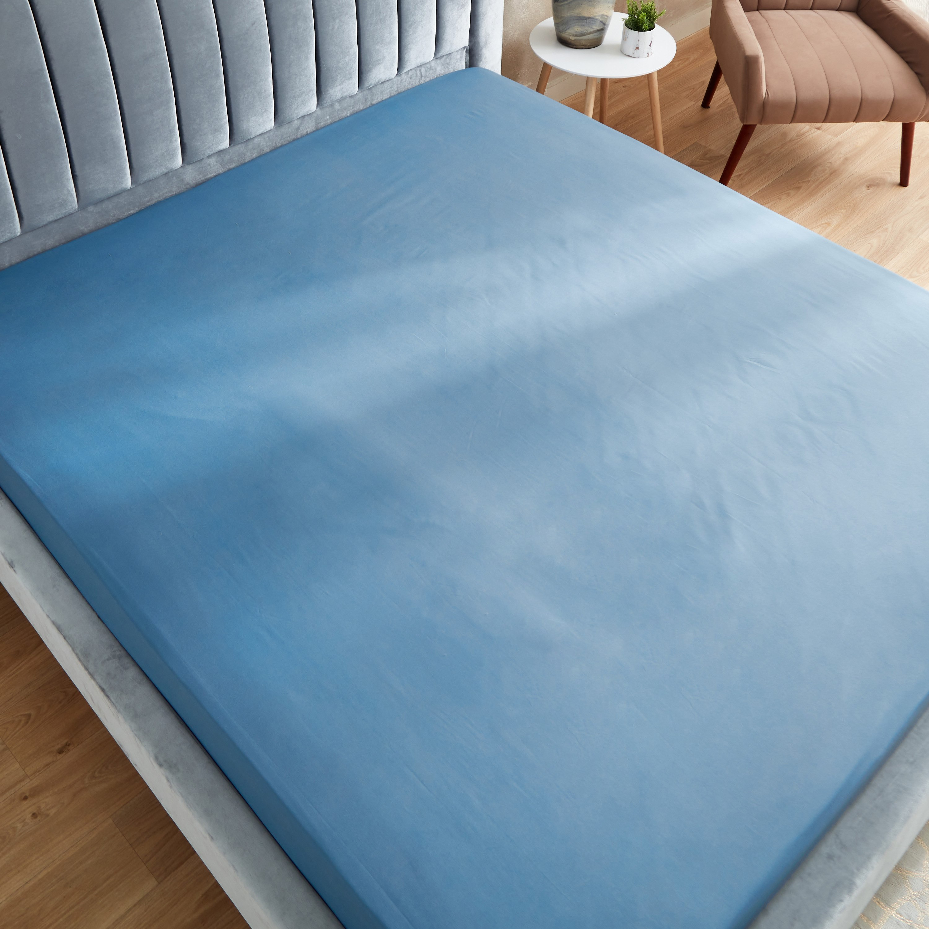 شرشف مطاطي كينج سادة من الألياف الدقيقة من أكسيس - 180x200+25 سم-hbxhomeware-hbxbedroom-image-3