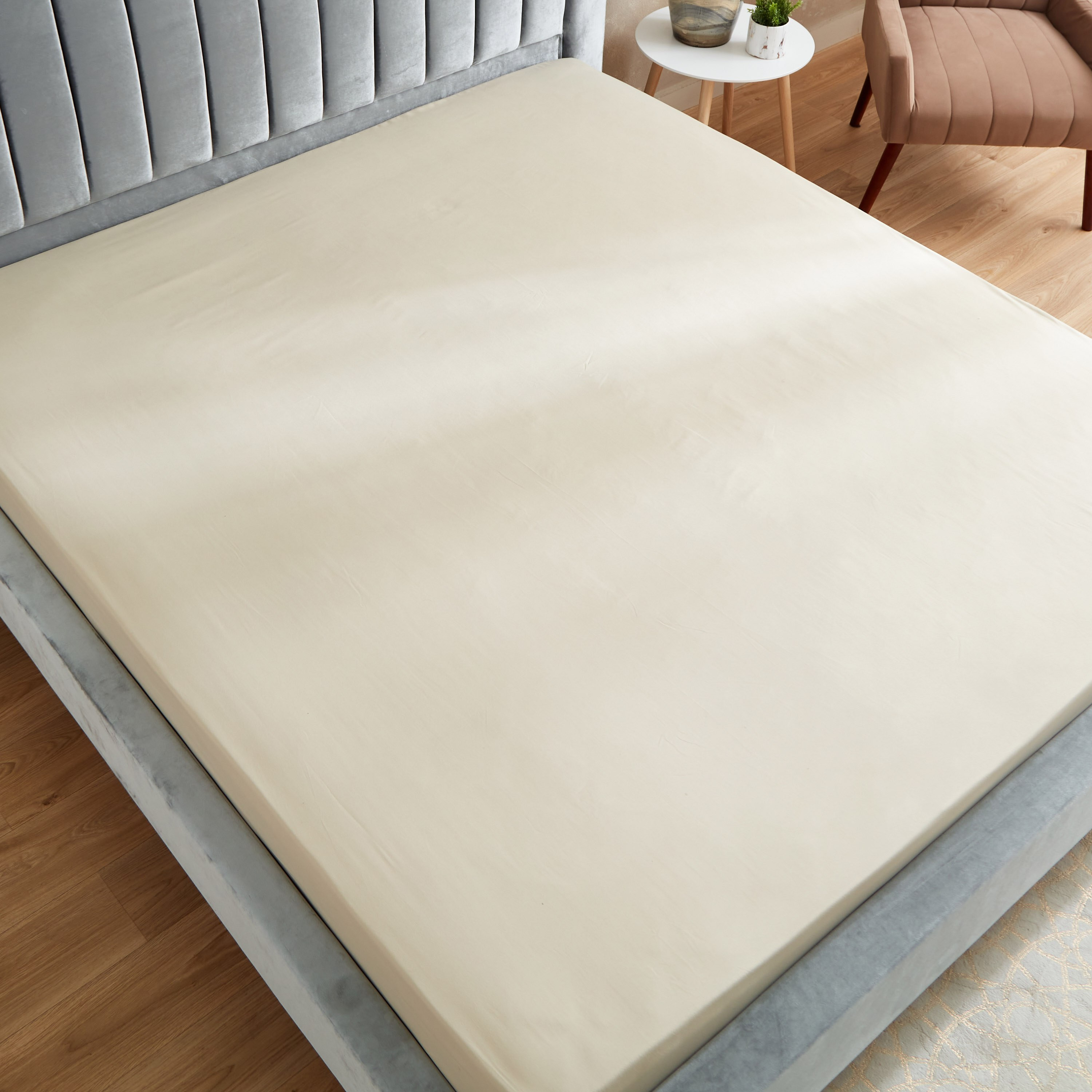 شرشف مطاطي كينج سادة من الألياف الدقيقة من أكسيس - 180x200+25 سم-hbxhomeware-hbxbedroom-image-3