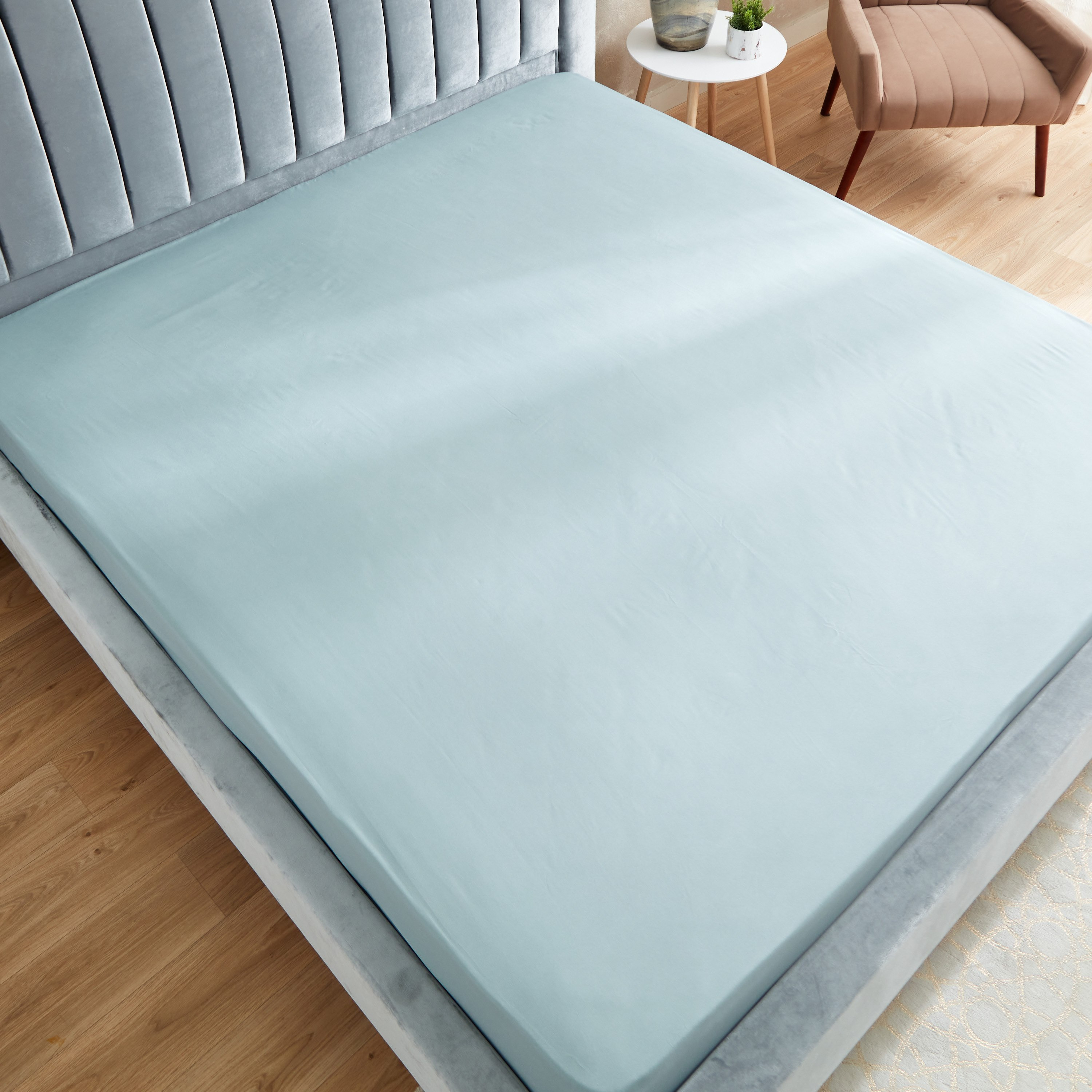 شرشف مطاطي كينج سادة من الألياف الدقيقة من أكسيس - 180x200+25 سم-hbxhomeware-hbxbedroom-image-3