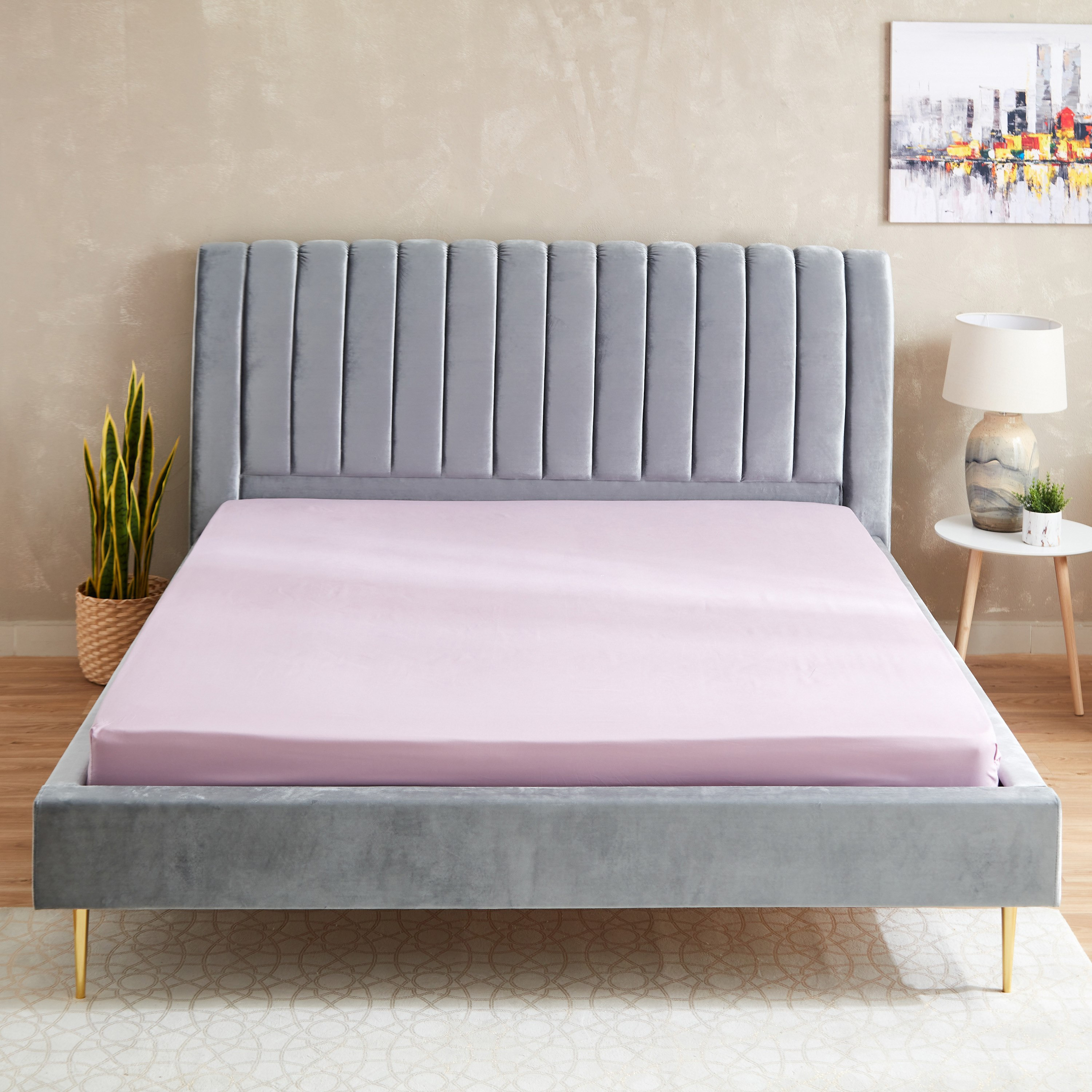 Axis Solid Microfiber King Fitted Sheet - 180x200+25 cm-hbxhomeware-bedding-fittedsheets-image-2