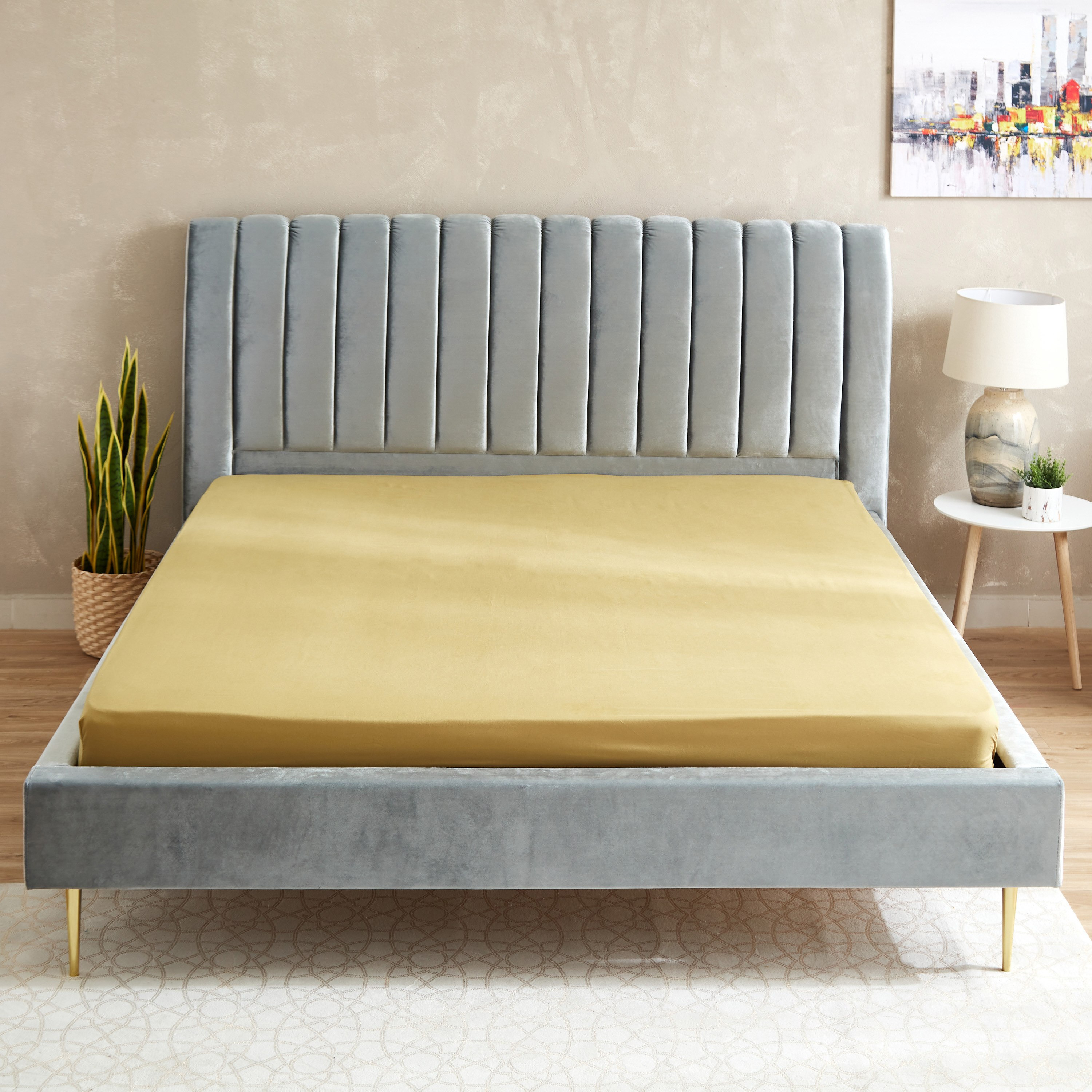 Axis Solid Microfiber King Fitted Sheet - 180x200+25 cm-hbxhomeware-hbxbedroom-image-2