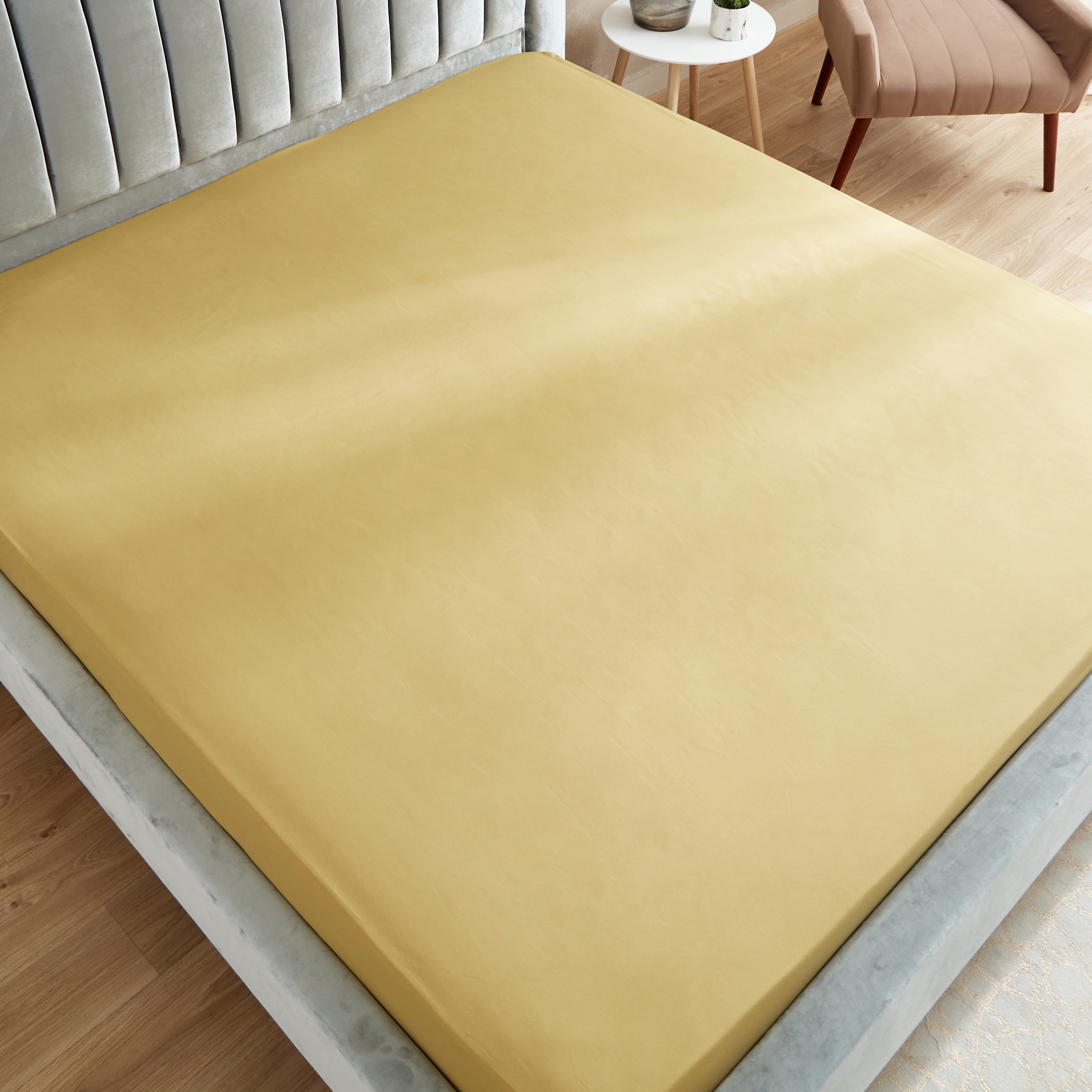 Axis Solid Microfiber King Fitted Sheet - 180x200+25 cm-hbxhomeware-hbxbedroom-image-3