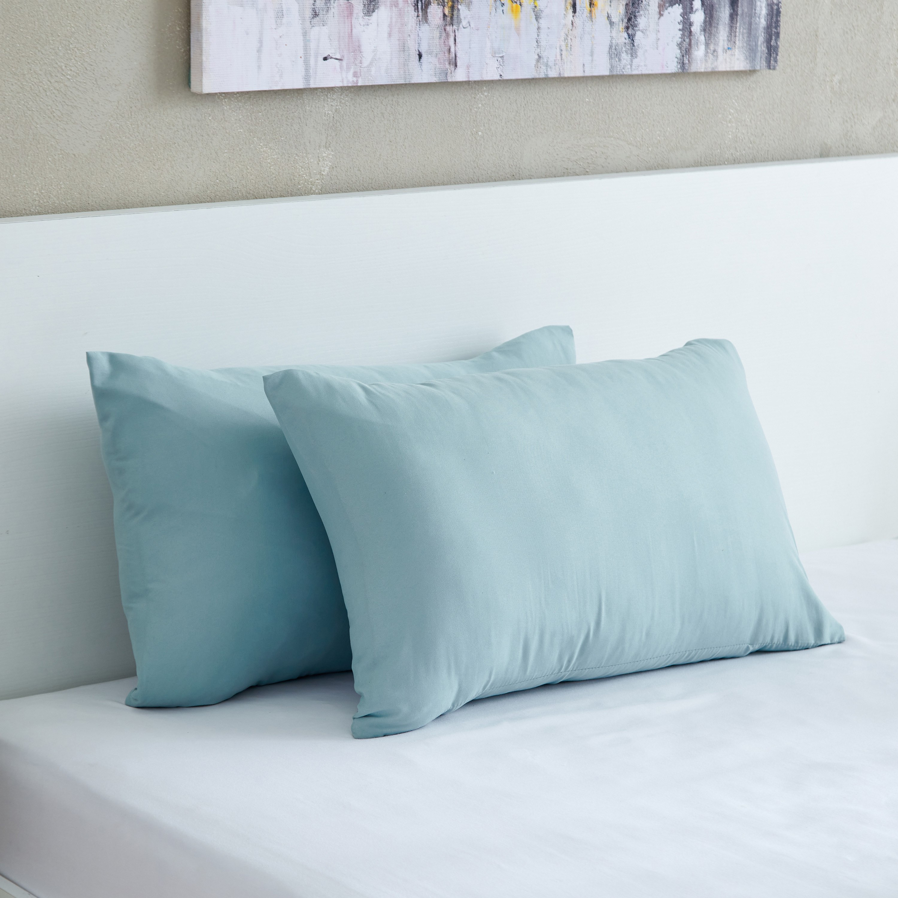 زوج أغطية وسائد سادة من الألياف الدقيقة من أكسيس - 45x70 سم-hbxhomeware-hbxbedroom-image-1