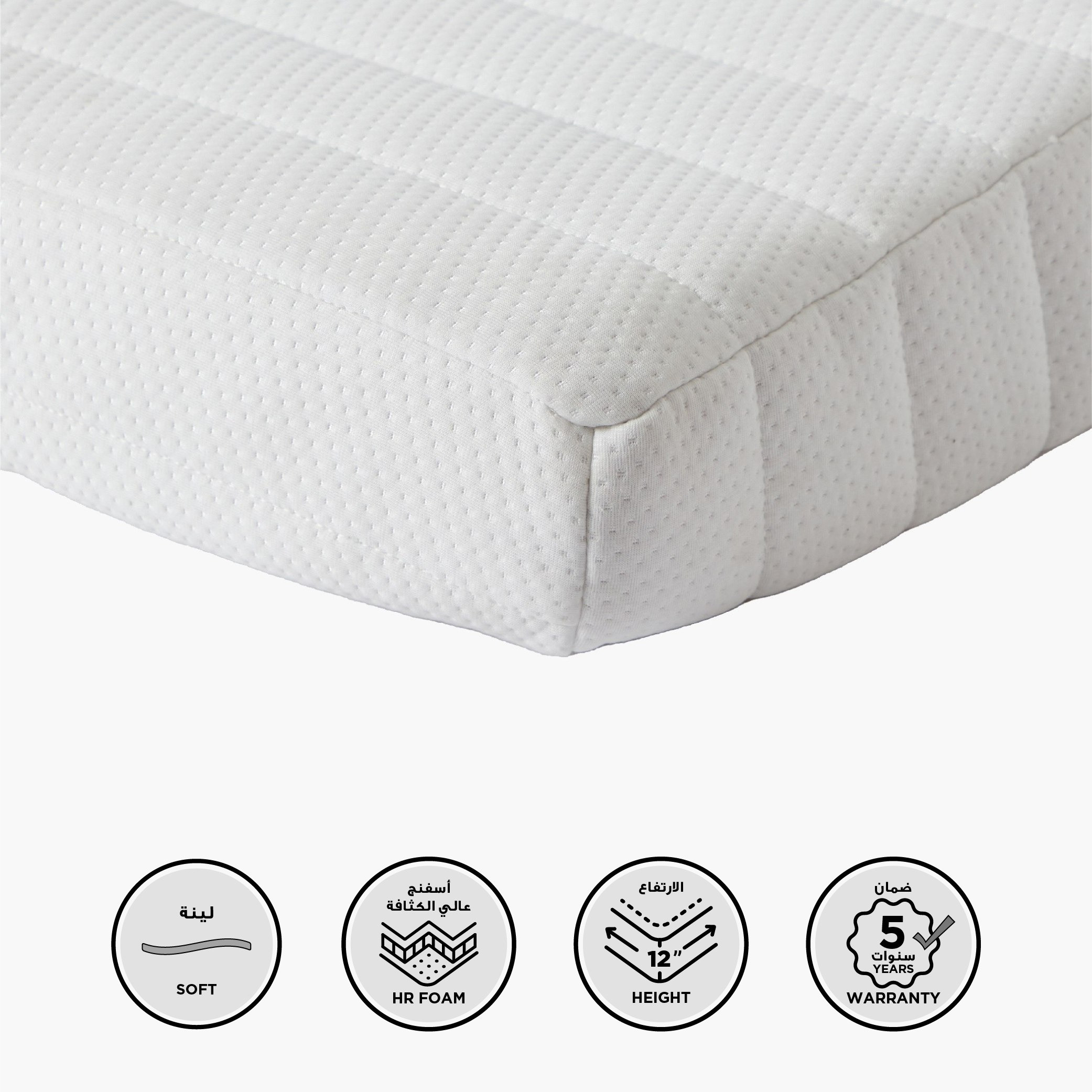 مرتبة فردية من إسفنج عالي المرونة رول باك من سليب إيز آي أستر لوكس - 90x200x12 سم-hbxfurniture-bedroom-mattresses-single-image-1