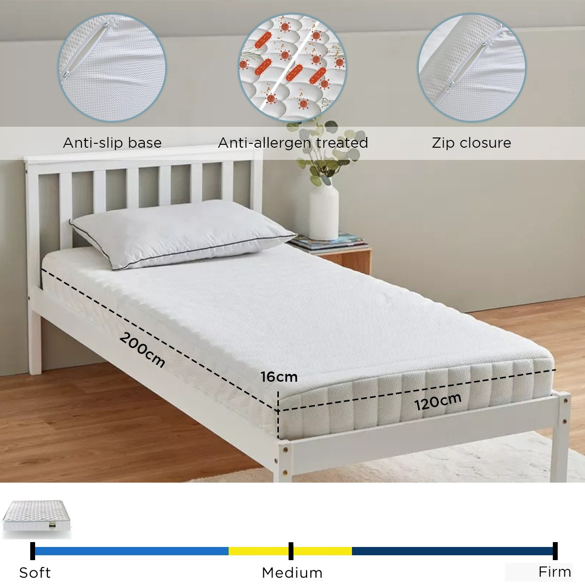 مرتبة توين ميموري فوم فيسكو رول باك من سليب إيز آي أمبر لوكس - 120x200x16 سم-hbxfurniture-mattresses-twin-image-14