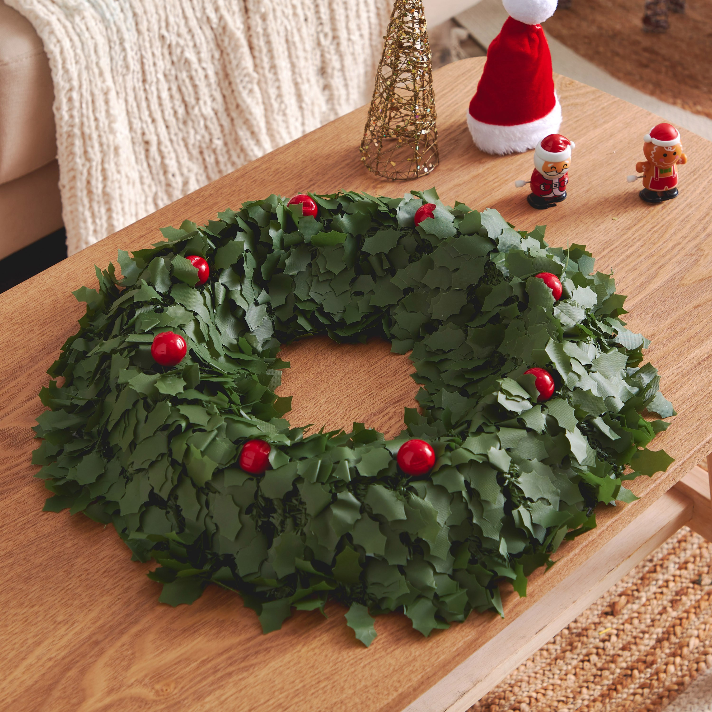 Eve Chamdol Tinsel Holly Wreath -  40x40x20 cm-hbxhomeware-hbxdecorandfurnishings-image-3