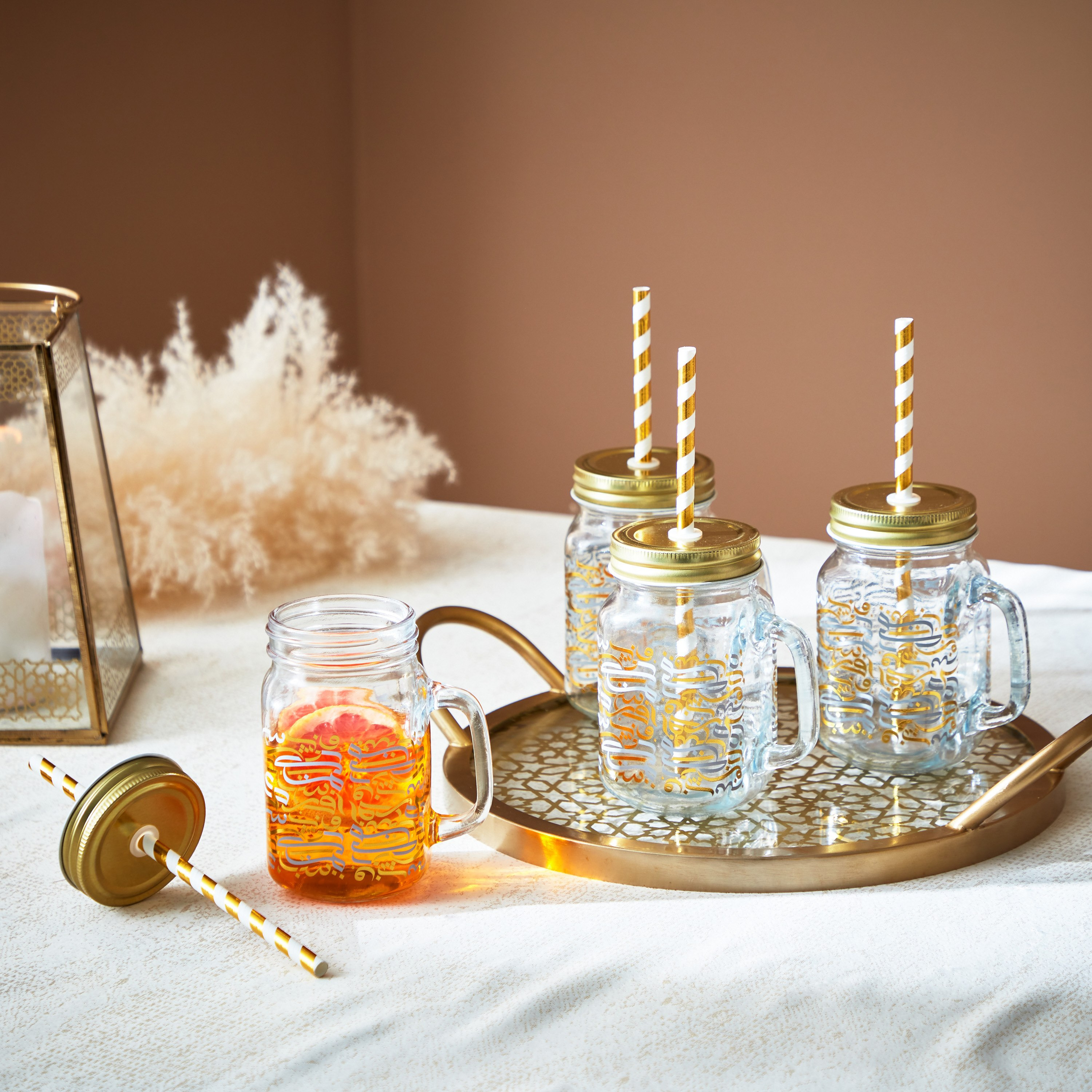 طقم جرة ماسون 4 قطع كاليجرافي - 450 مل-hbxhomeware-hbxkitchen-image-4
