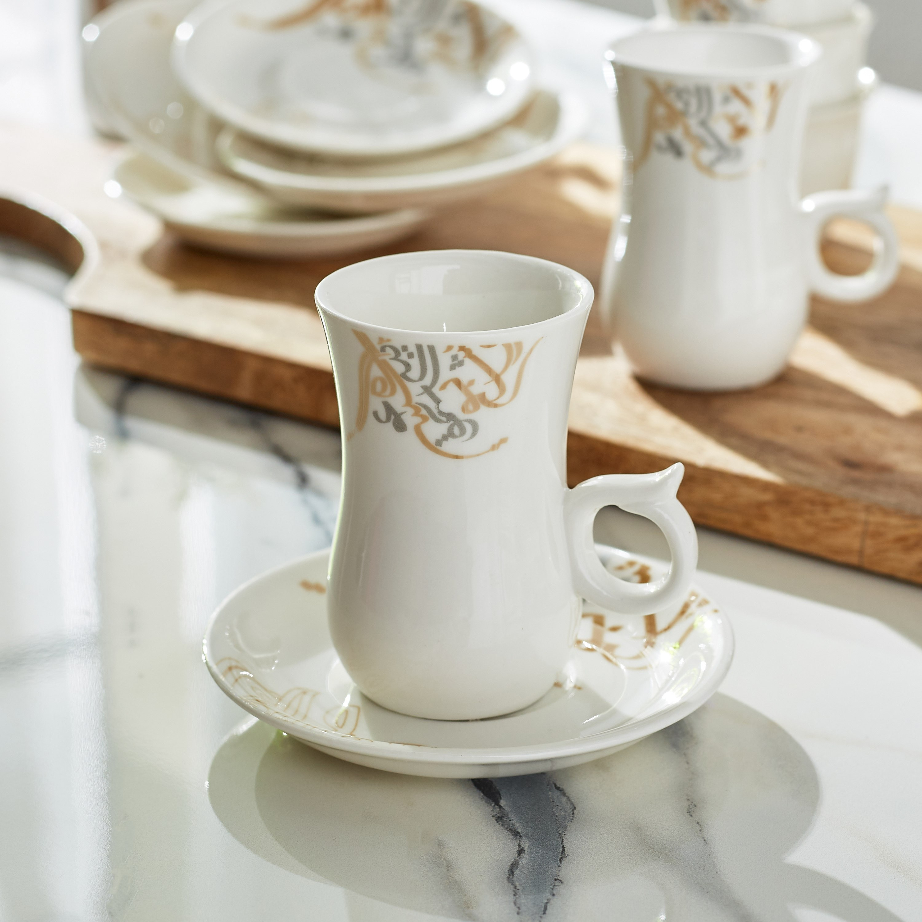طقم فناجين إستكان وقهوة 18 قطعة من كاليجرافي-hbxhomeware-hbxkitchen-image-5