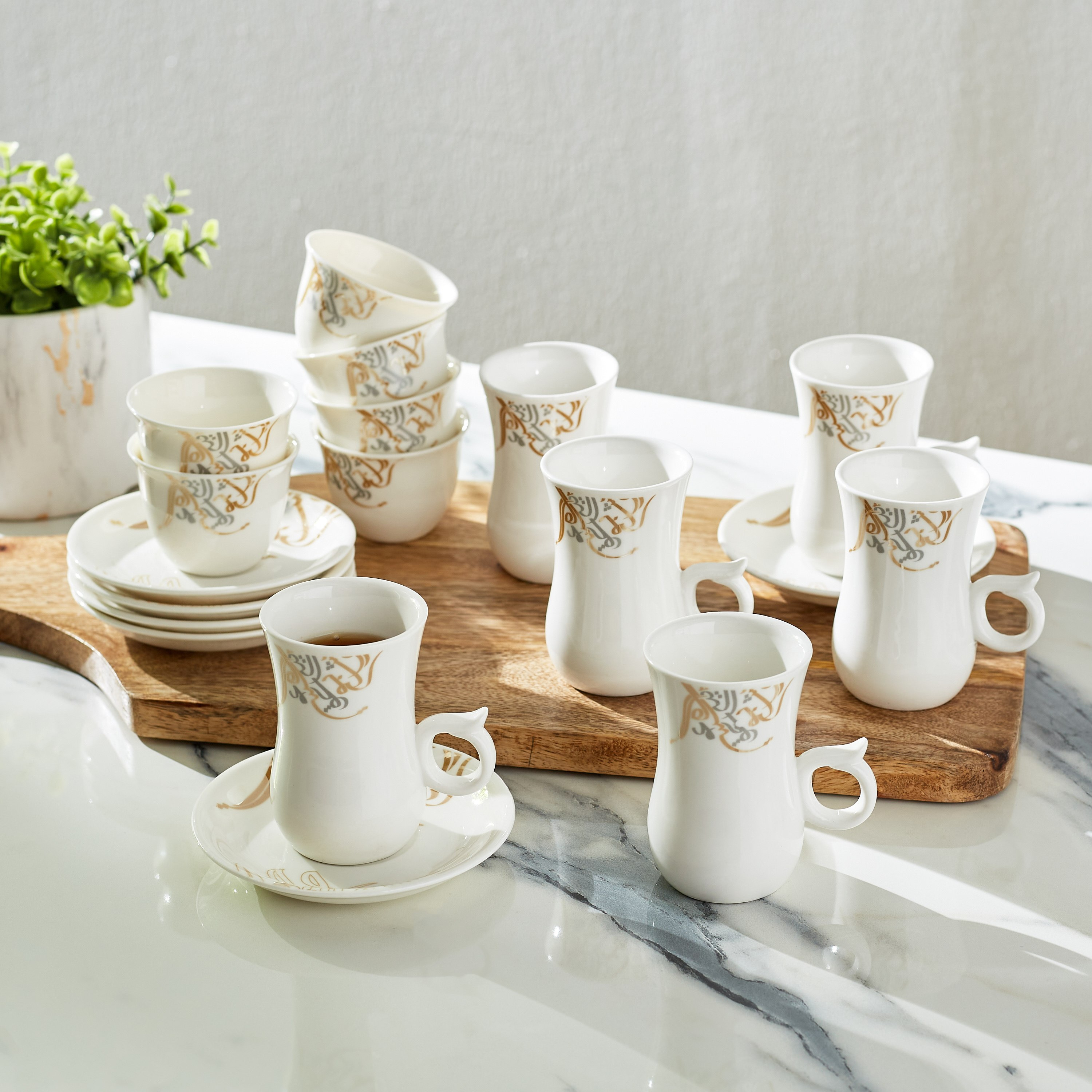 طقم فناجين إستكان وقهوة 18 قطعة من كاليجرافي-hbxhomeware-hbxkitchen-image-6
