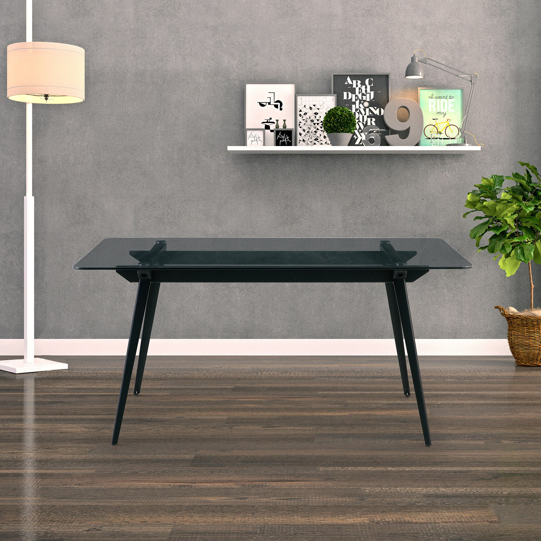 طقم سفرة 6 مقاعد بسطح زجاج من مونتي-hbxfurniture-diningtablesandsets-diningsets-sixseater-image-2