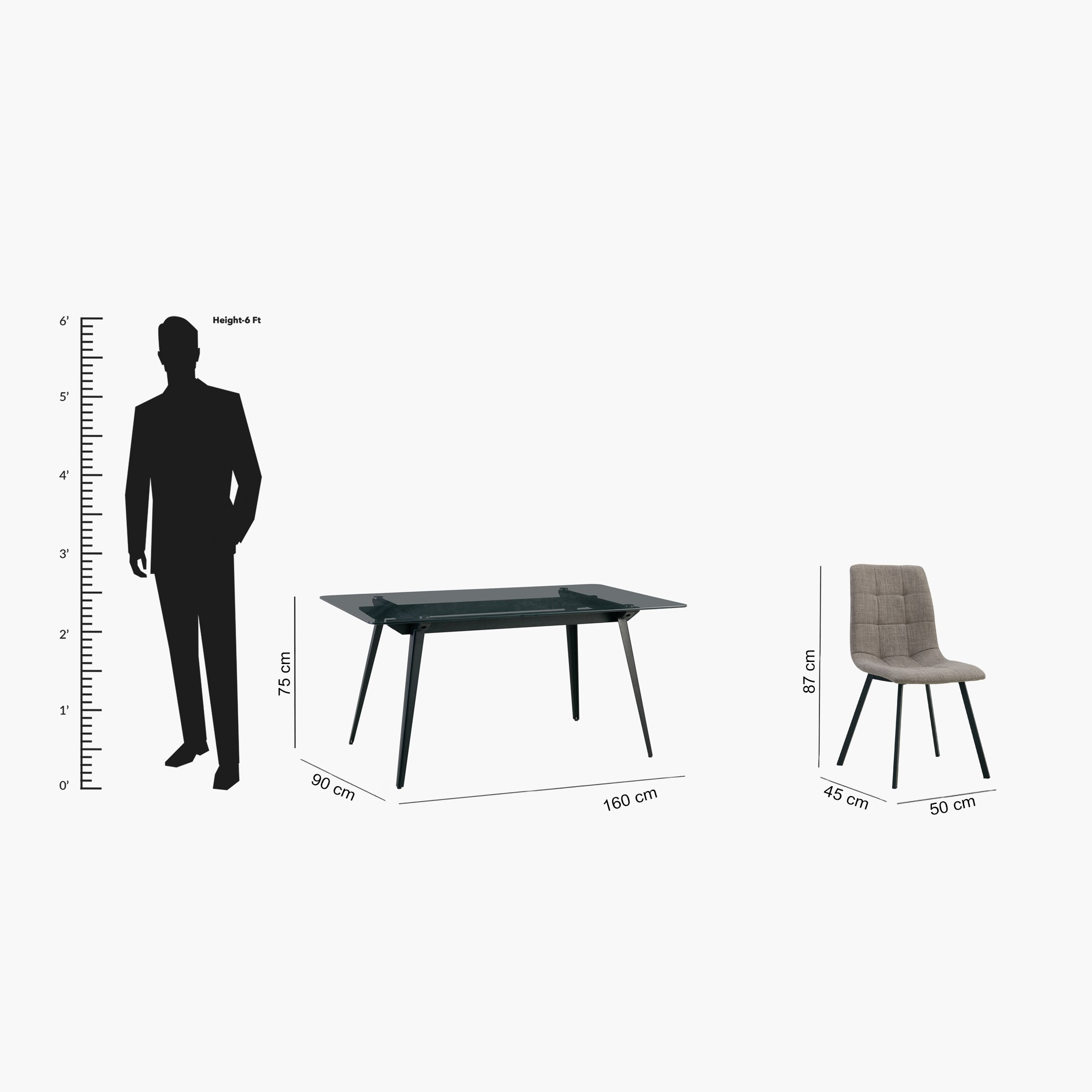 طقم سفرة 6 مقاعد بسطح زجاج من مونتي-hbxfurniture-diningtablesandsets-diningsets-sixseater-image-12