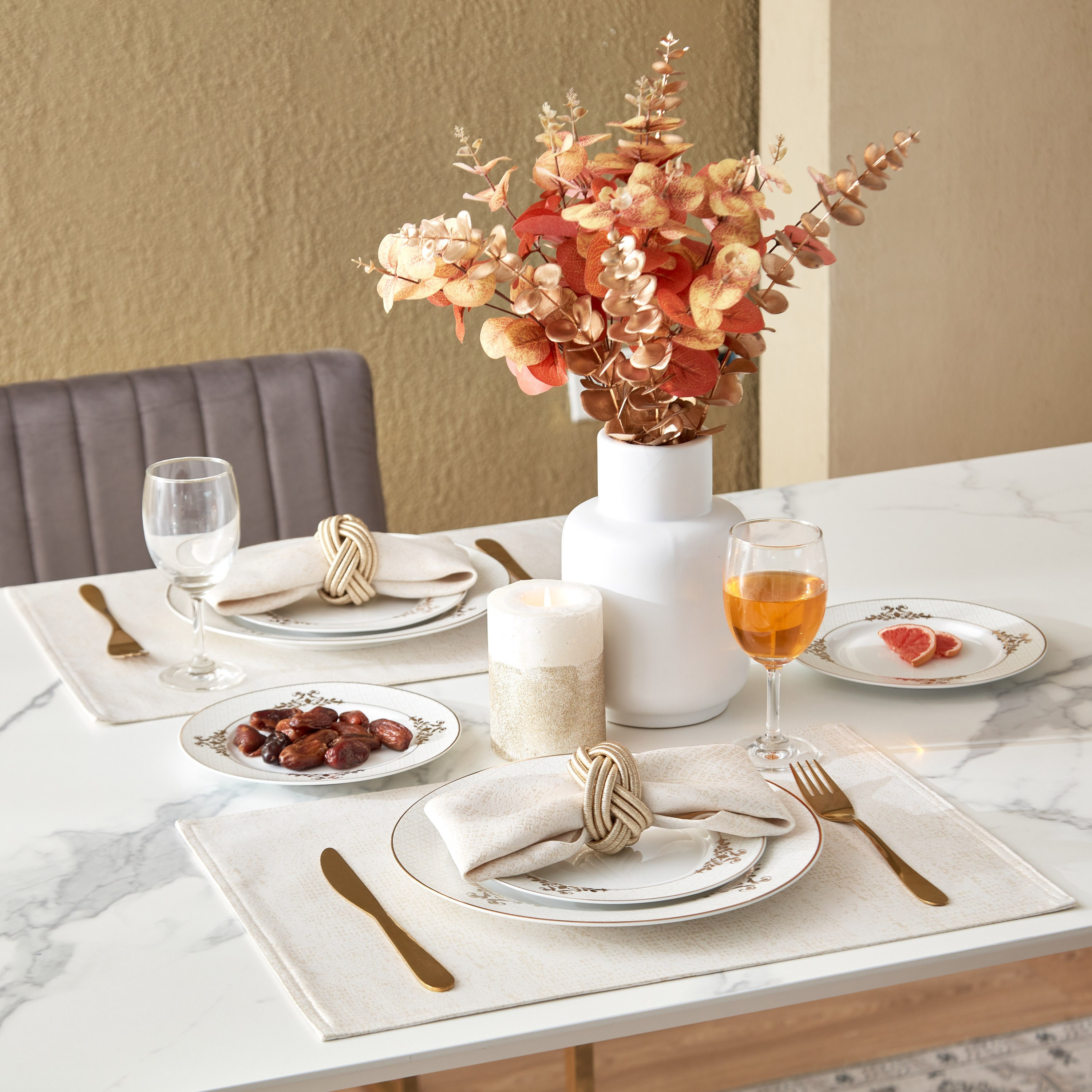 طقم لبادة صحون جاكارد تستخدم على الوجهين قطعتين من هاربر نابري - 33x48 سم-hbxdecorandfurnishings-homefurnishings-tablelinens-image-4