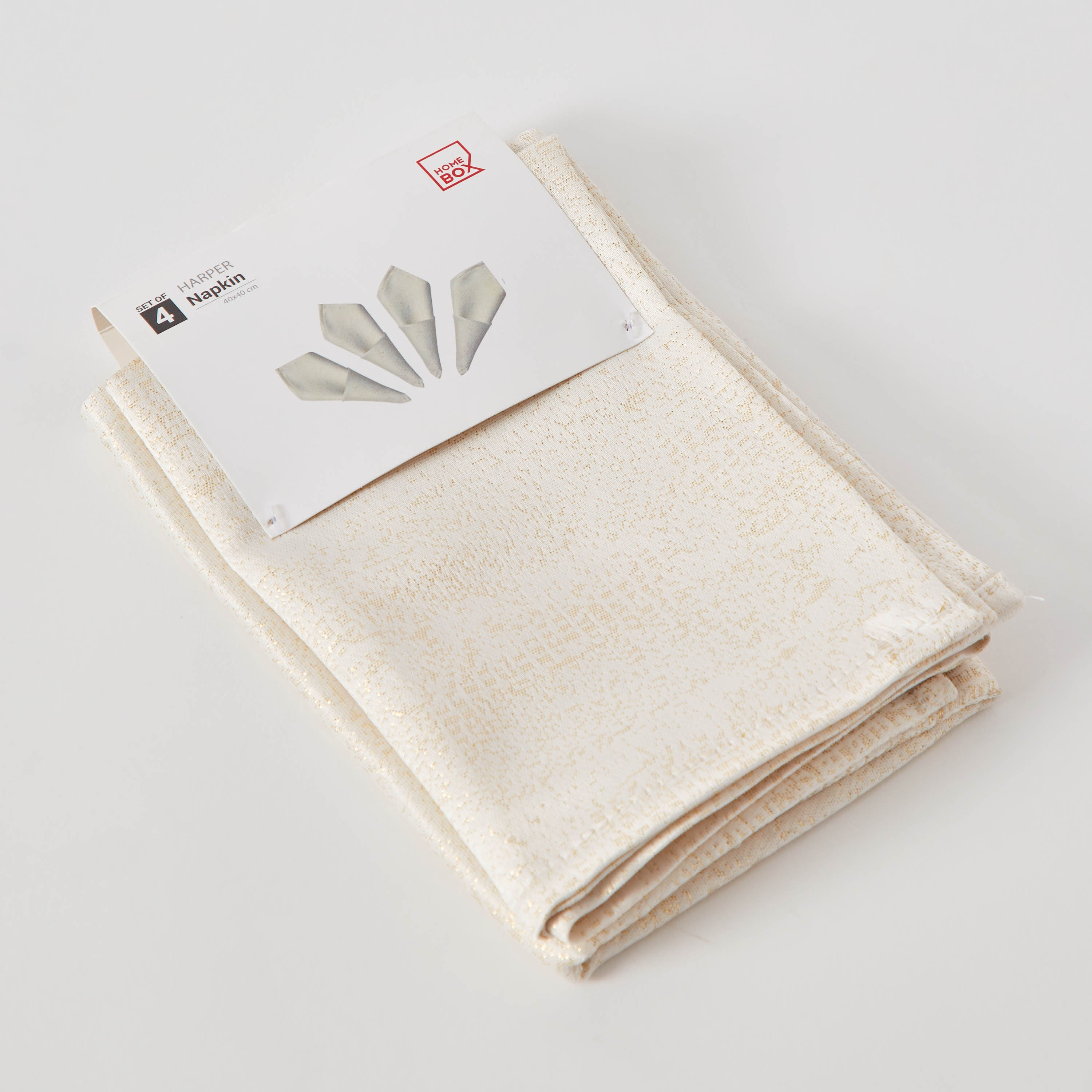 Harper Napery 4-Piece Jacquard Napkin Set - 40x40 cm-hbxdecorandfurnishings-homefurnishings-tablelinens-image-6
