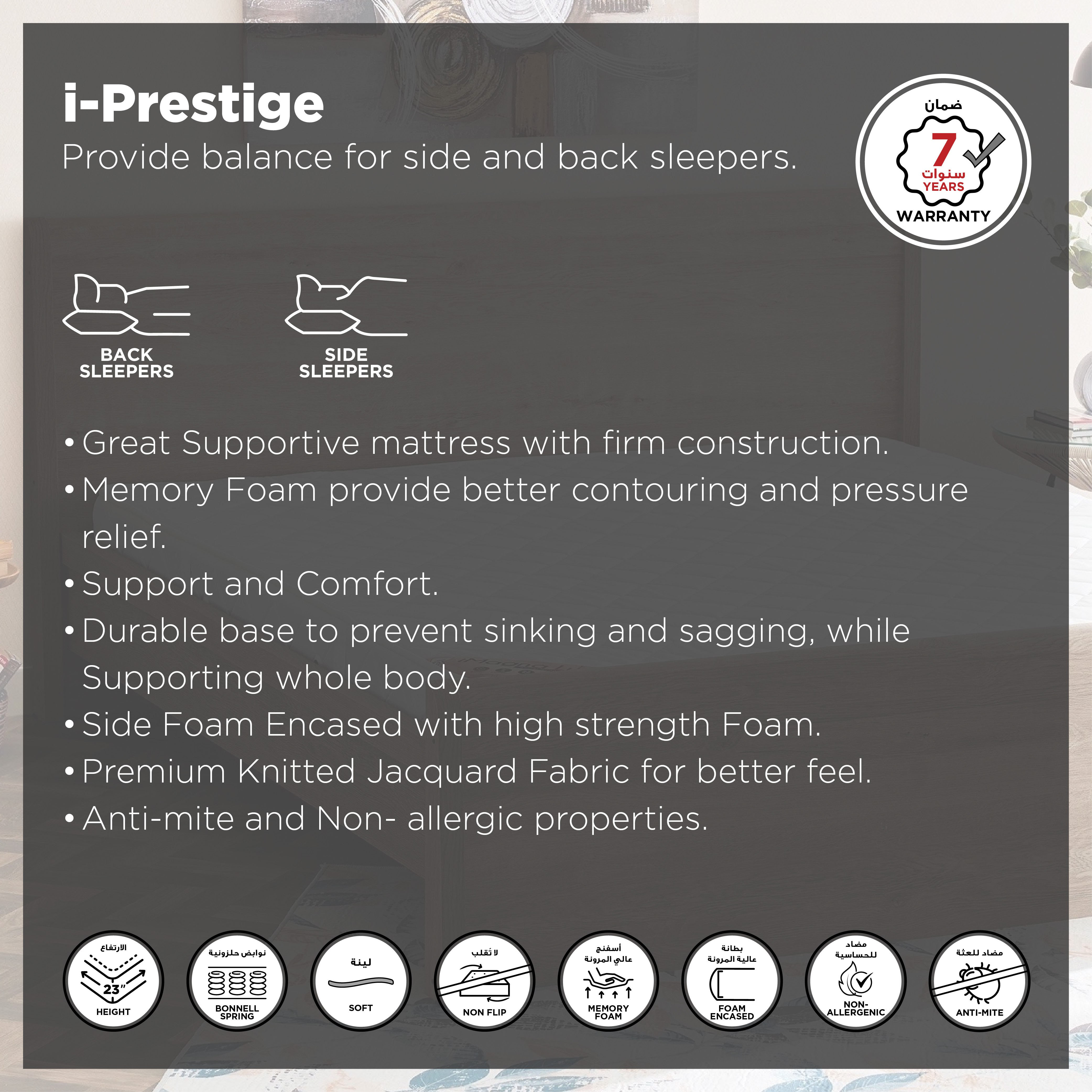 SleepNest-iPrestige Visco Soft Bonnell Spring Single Mattress - 90x200x23 cm-hbxfurniture-bedroom-mattresses-single-image-4