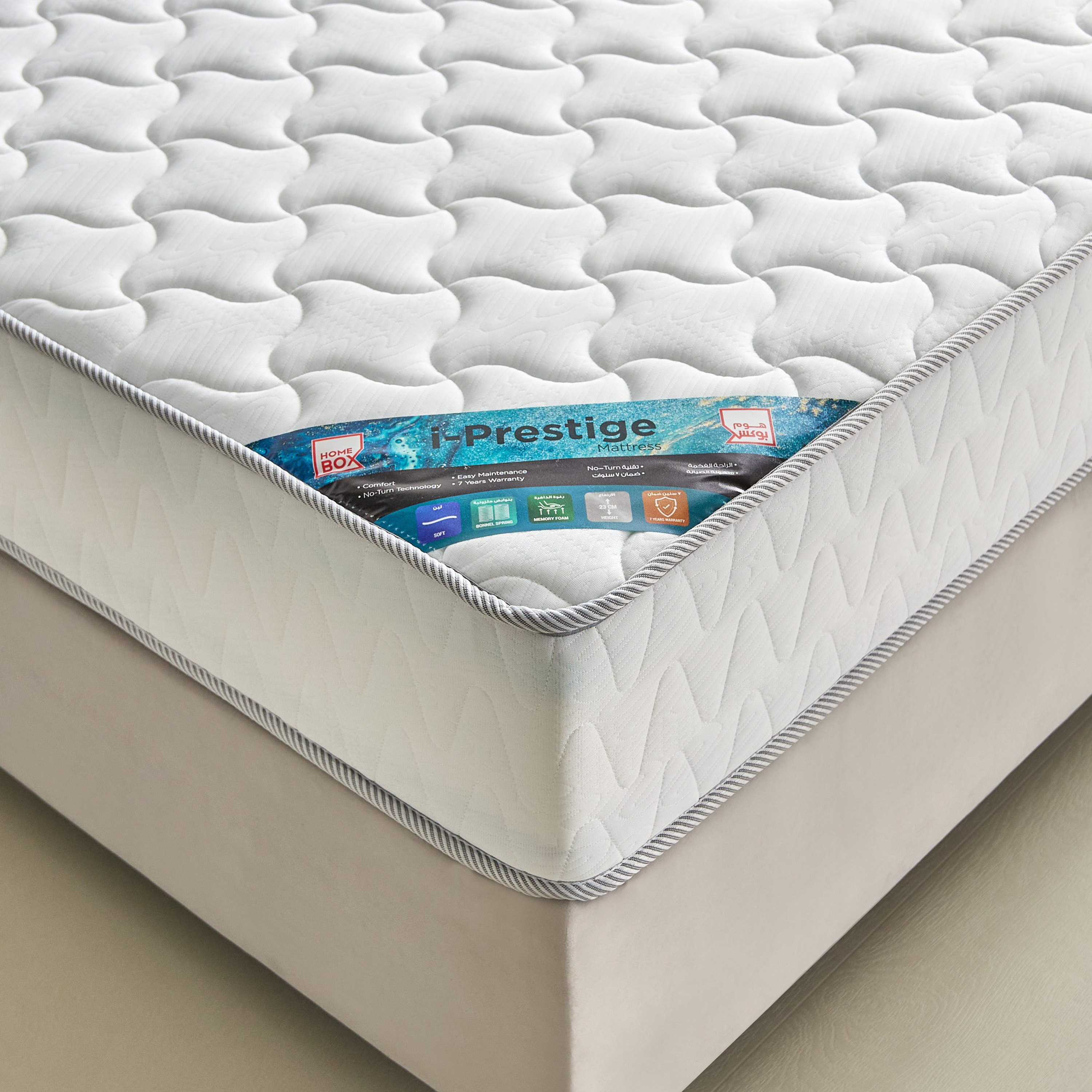SleepNest-iPrestige Visco Soft Bonnell Spring Super King Mattress - 200x200x23 cm-hbxfurniture-mattresses-superking-image-6