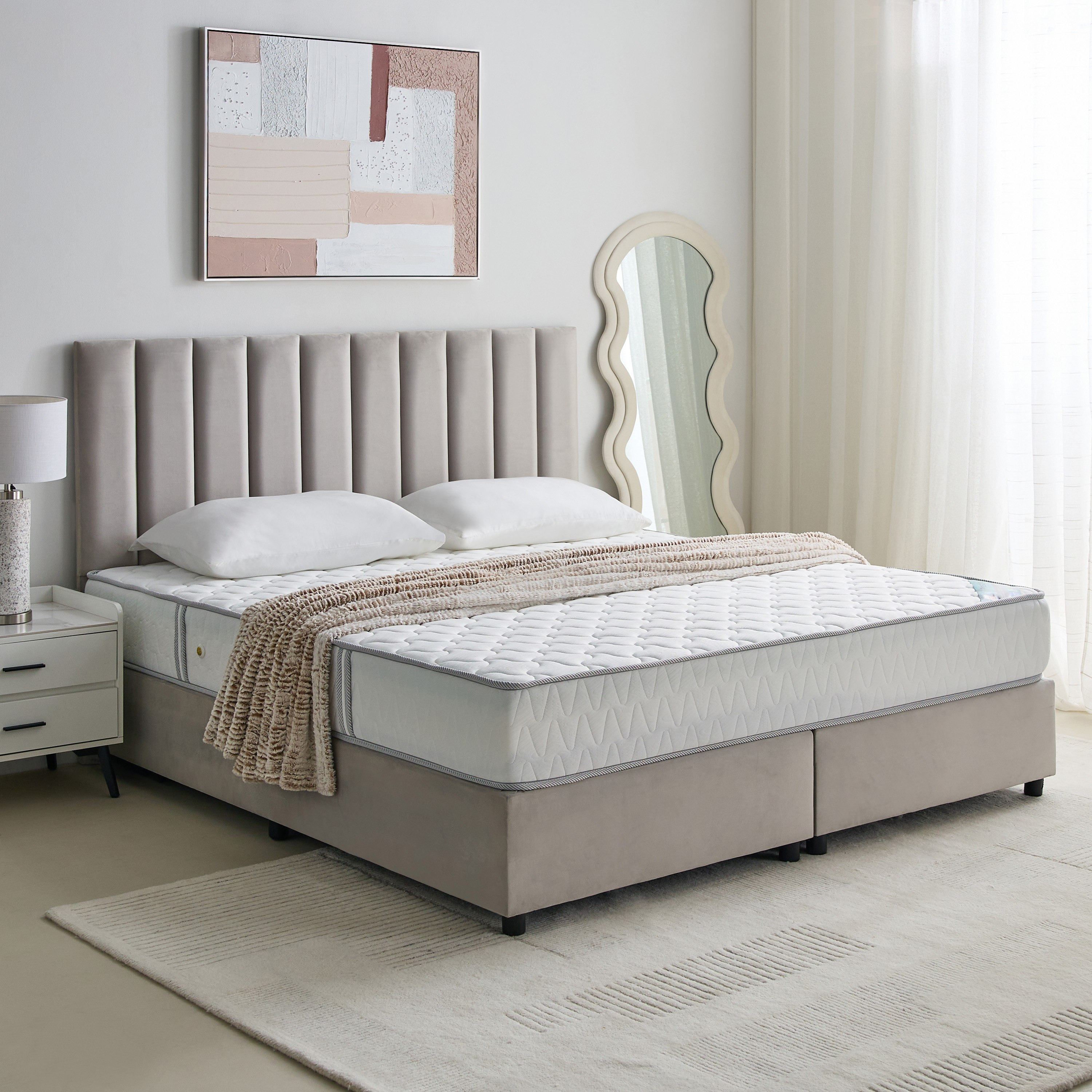 SleepNest-iPrestige Visco Soft Bonnell Spring Super King Mattress - 200x200x23 cm-hbxfurniture-mattresses-superking-image-9