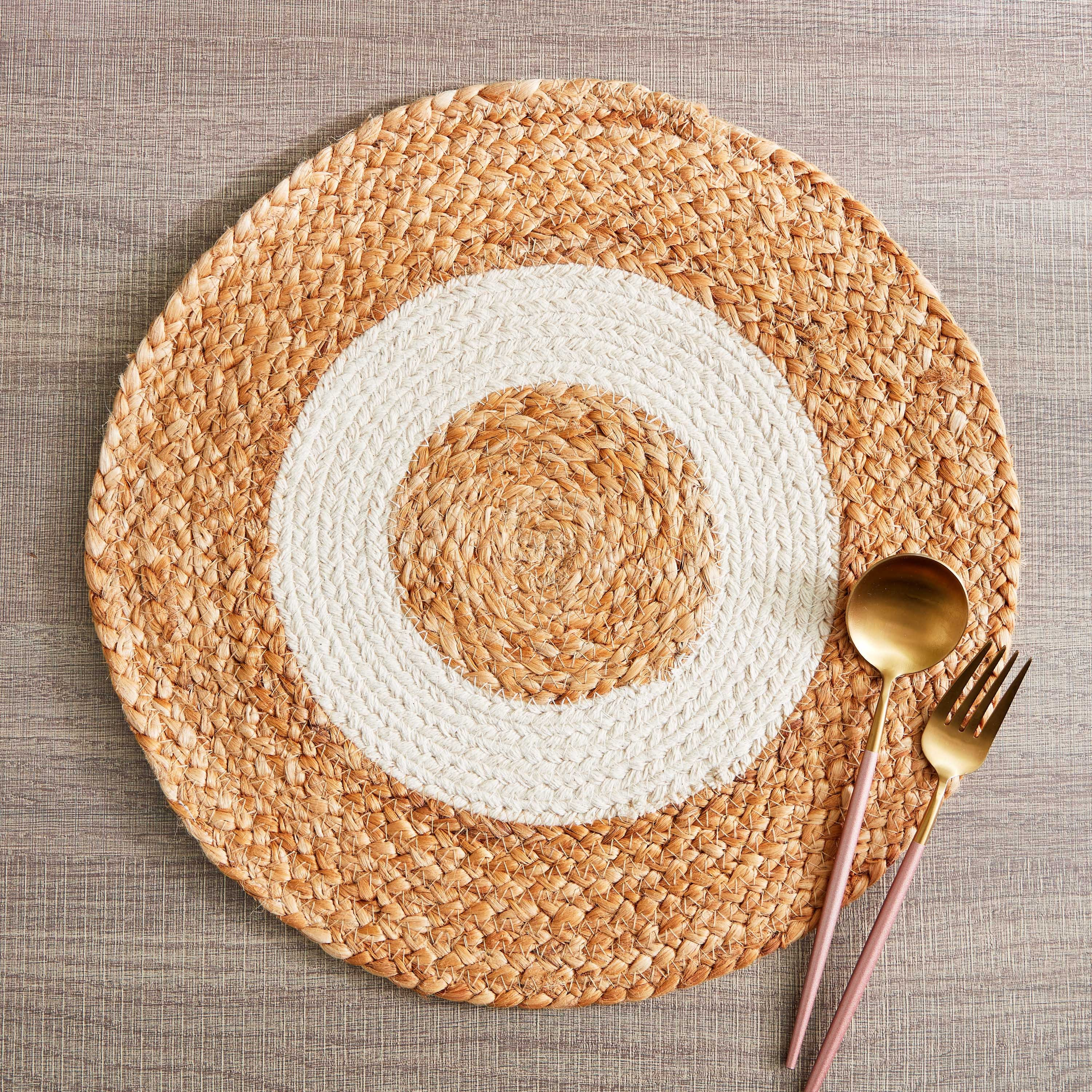 لبادة صحون مستديرة مضفرة دورا من الجوت - 38 سم-hbxdecorandfurnishings-homefurnishings-tablelinens-image-2