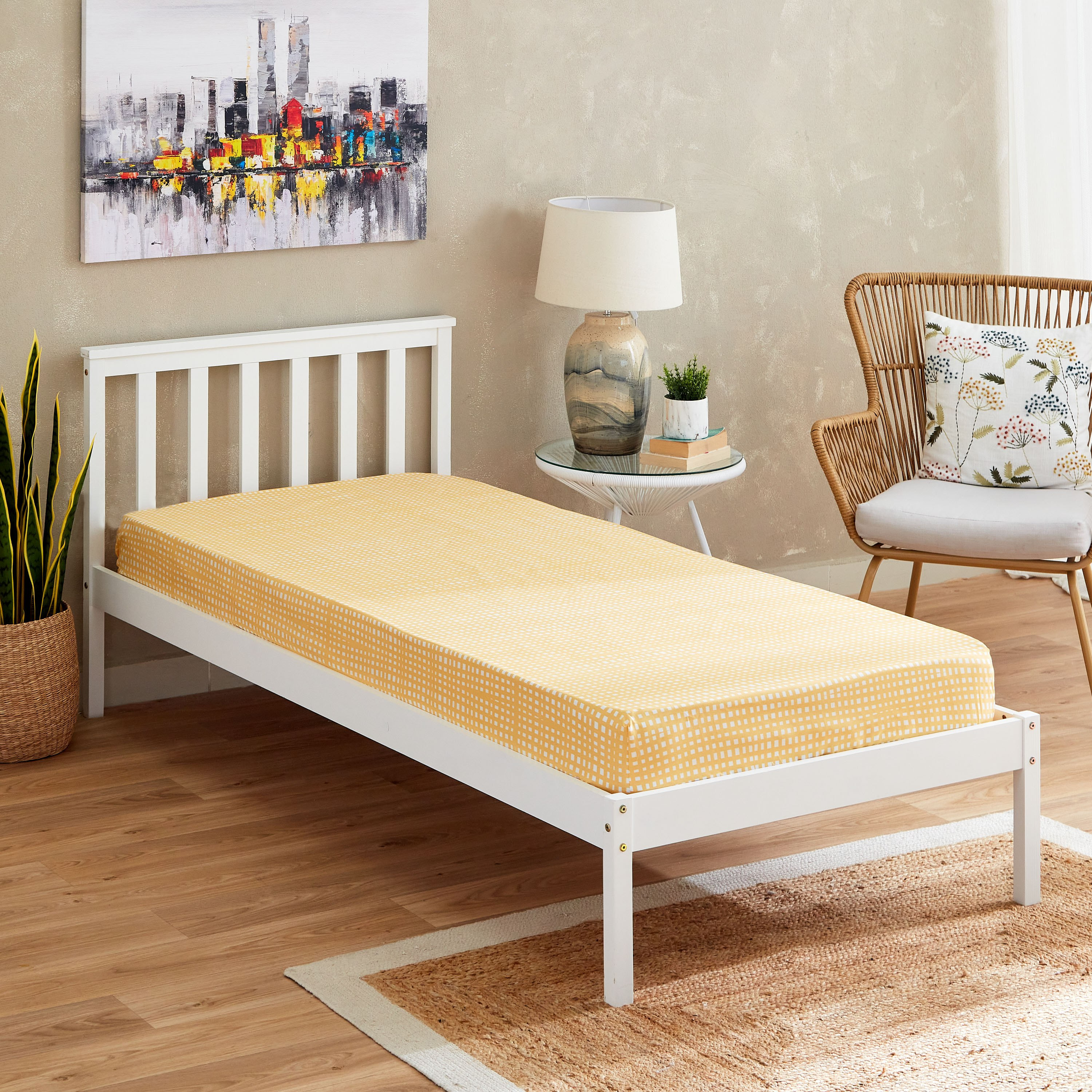 شرشف مطّاطي فردي من ماتريكس موتلي - 90x200+20 سم-hbxhomeware-hbxbedroom-image-1