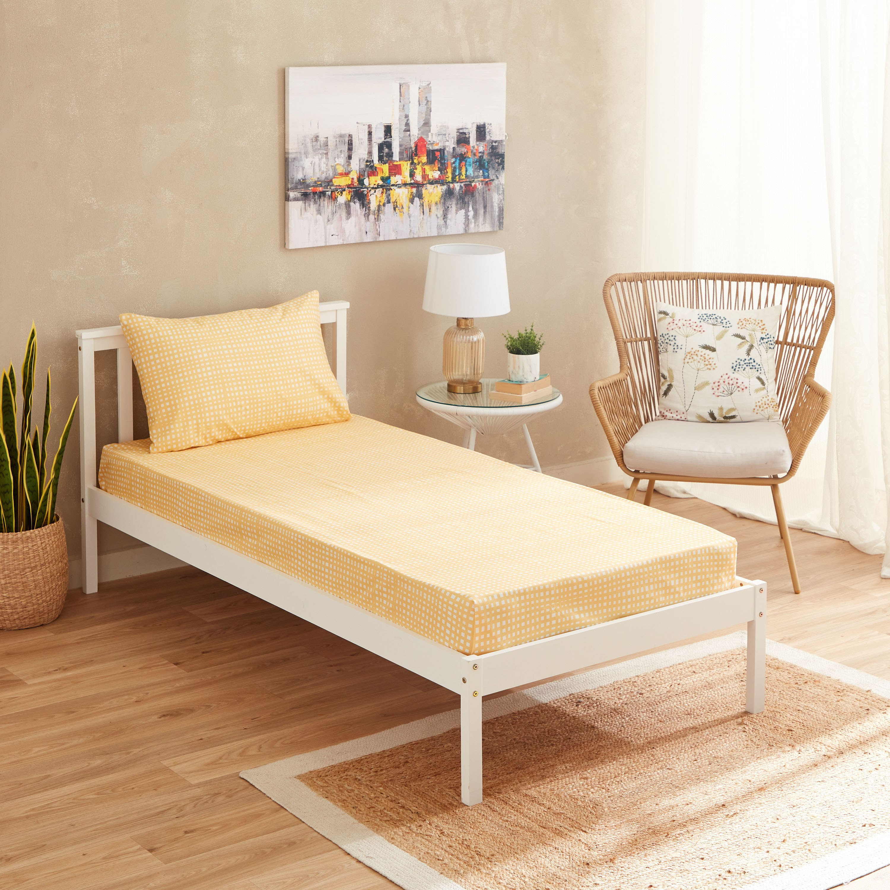 طقم شرشف مسطح فردي قطعتين موتلي من ماتريكس - 140x240 سم-hbxhomeware-hbxbedroom-image-1
