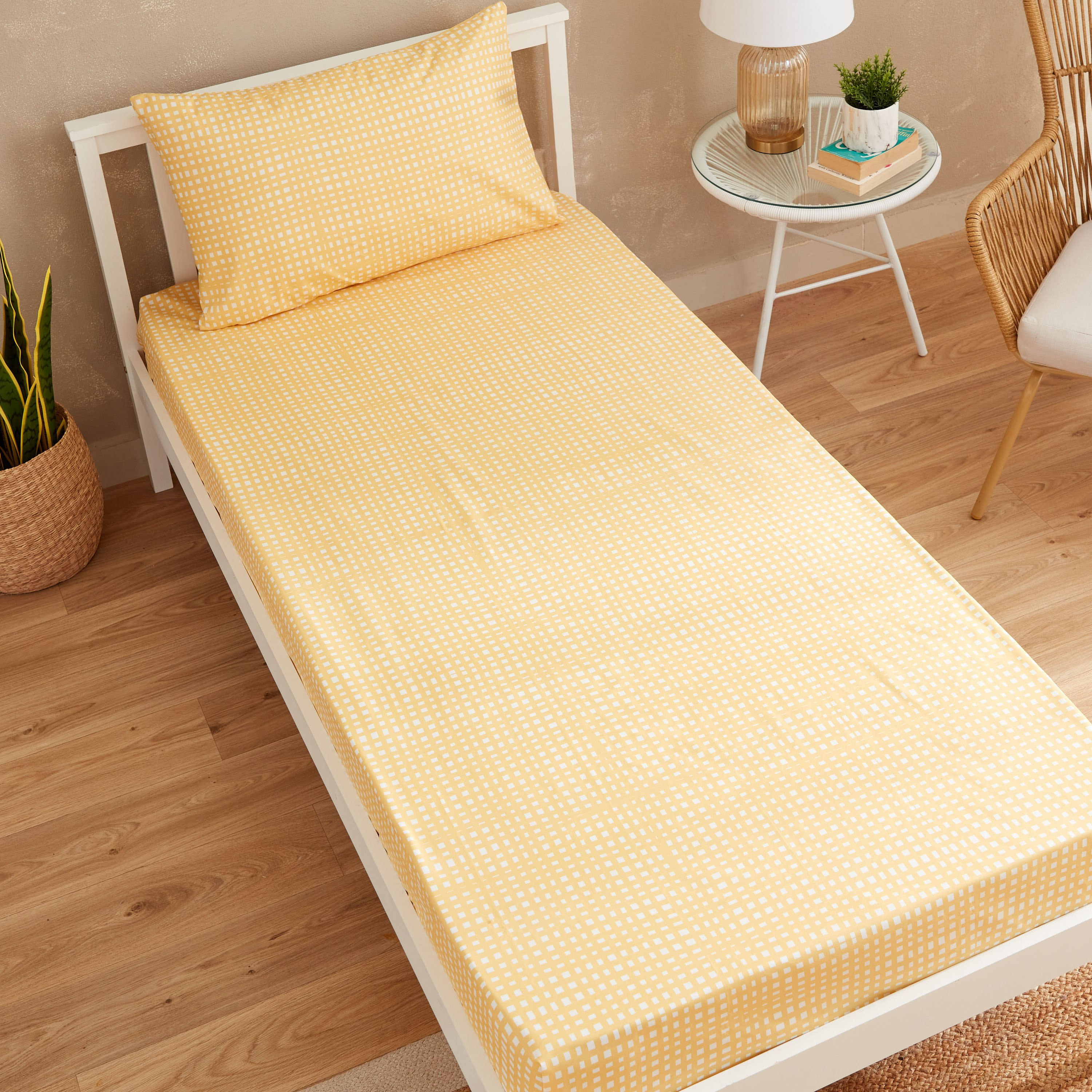 طقم شرشف مسطح فردي قطعتين موتلي من ماتريكس - 140x240 سم-hbxhomeware-hbxbedroom-image-3