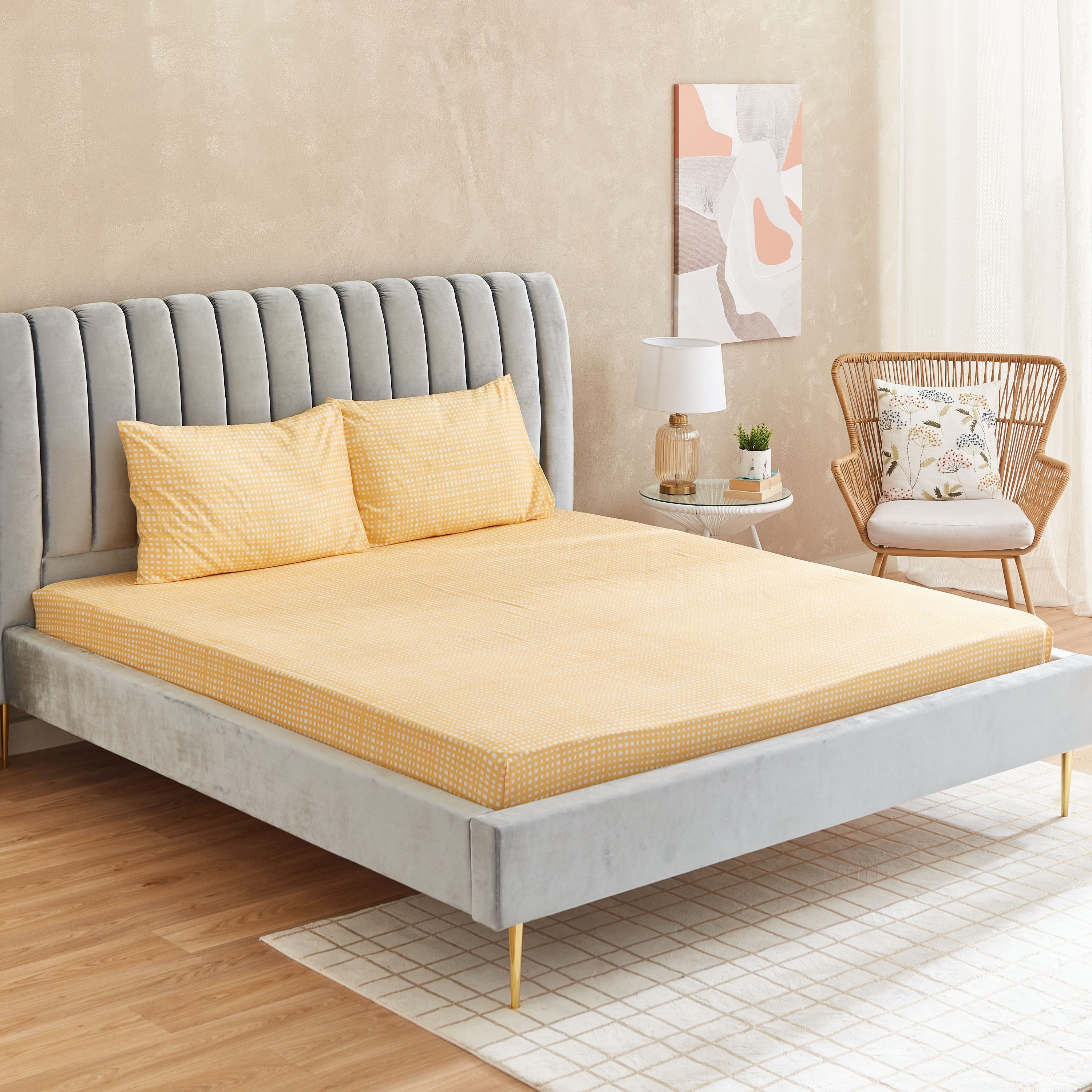 طقم شرشف مسطح سوبر كينج 3 قطع مولتي من ماتريكس - 240x240 سم-hbxhomeware-bedding-flatsheets-image-1