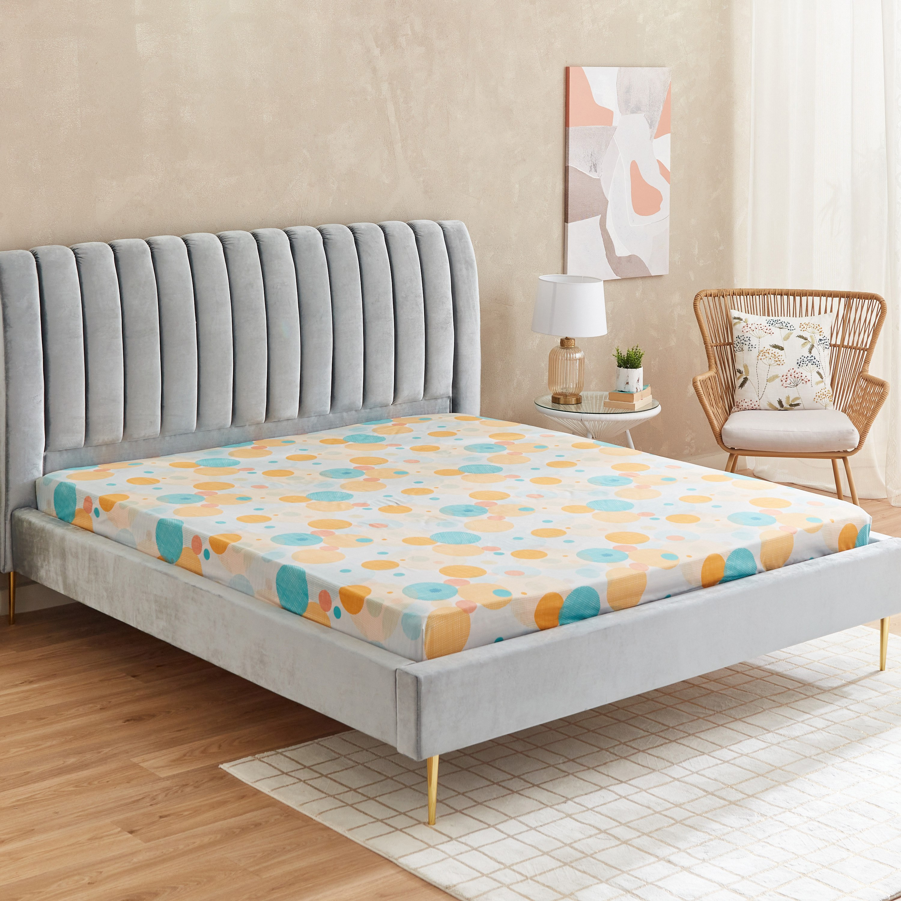 شرشف مطاطي كينج سينتريك من ماتريكس - 180x200+20 سم-hbxhomeware-hbxbedroom-image-1