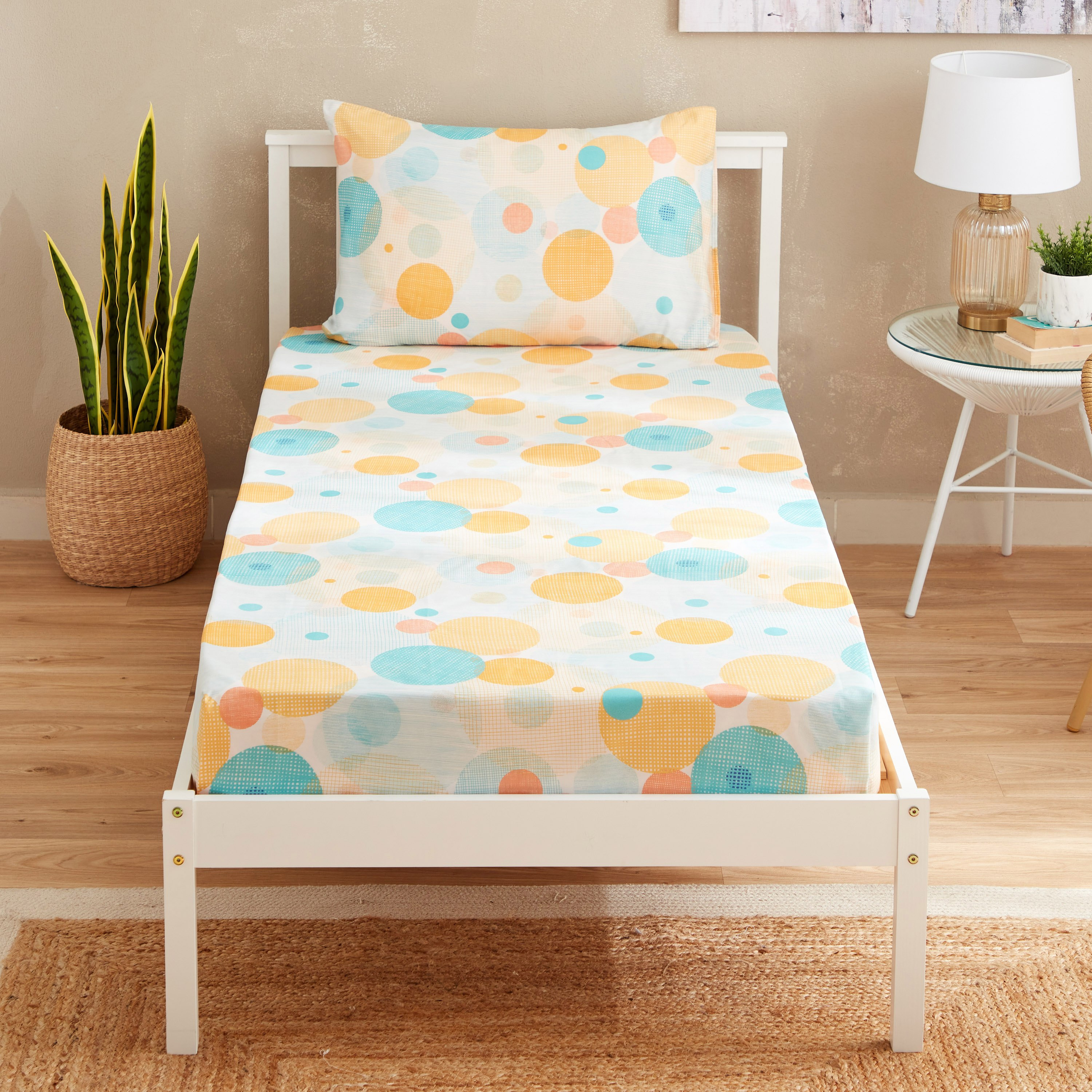 طقم شرشف مسطح مزدوج قطعتين سينتريك من ماتريكس - 140x240 سم-hbxhomeware-hbxbedroom-image-2