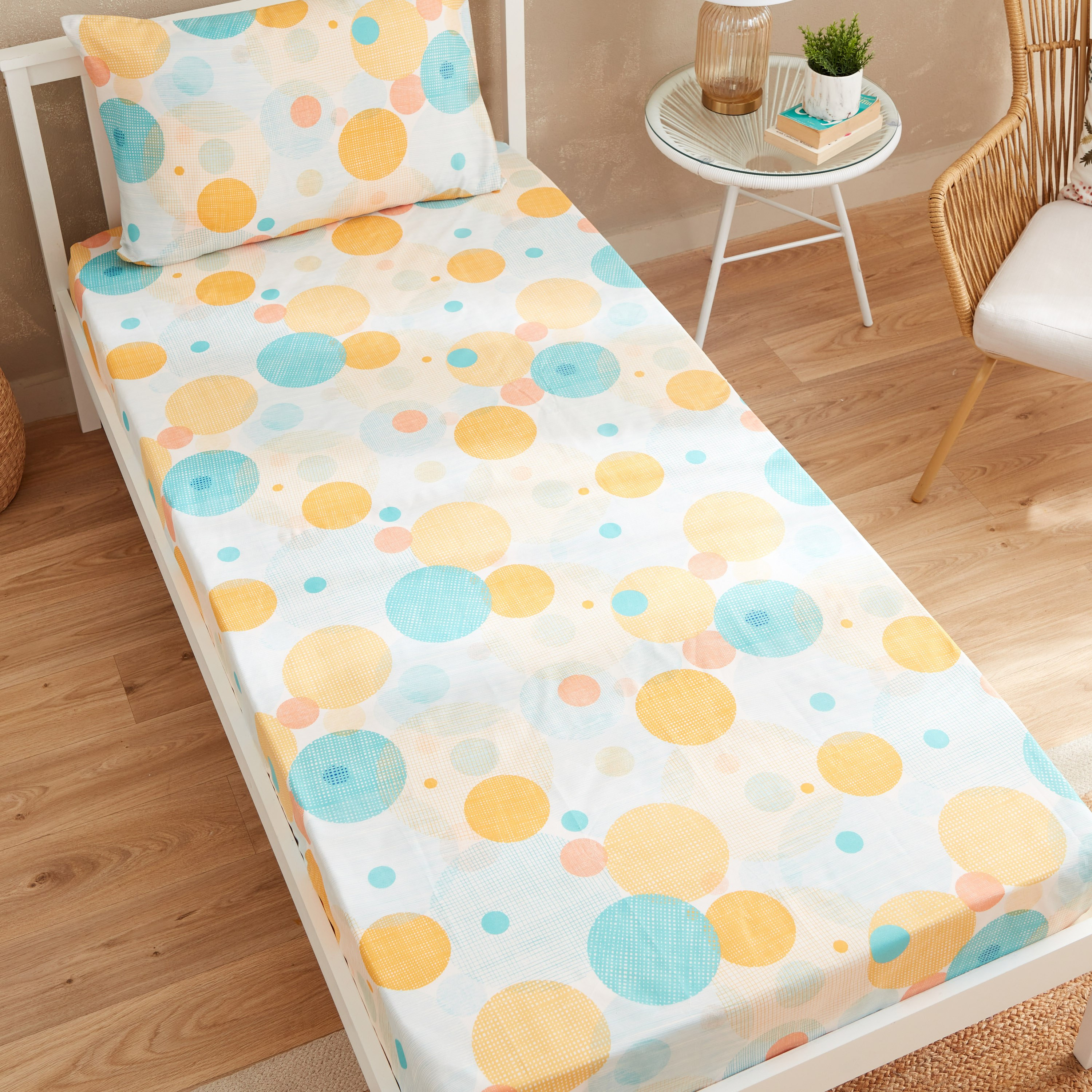 طقم شرشف مسطح مزدوج قطعتين سينتريك من ماتريكس - 140x240 سم-hbxhomeware-hbxbedroom-image-3