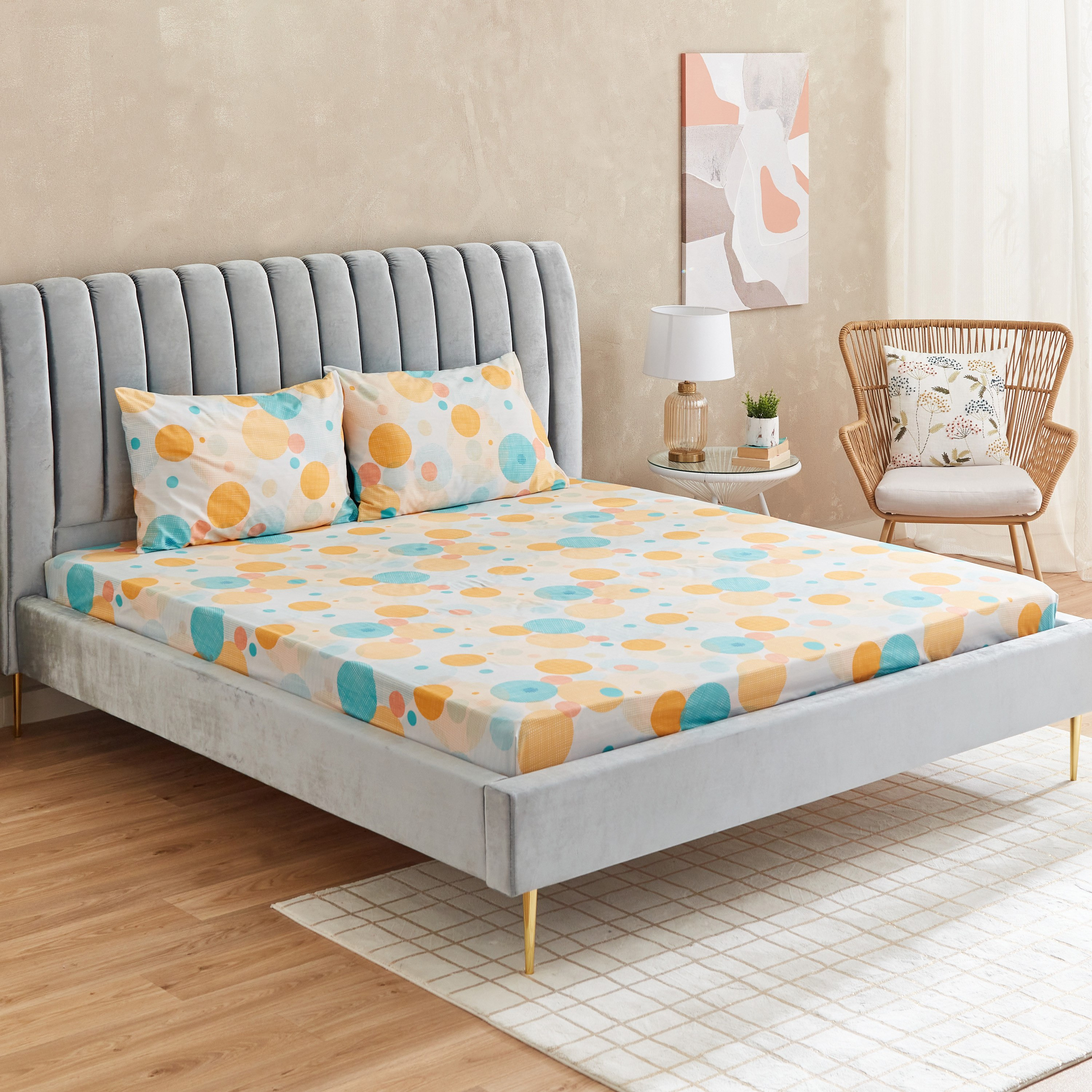 طقم شرشف مسطح سوبر كينج 3 قطع من ماتريكس - 240x240 سم-hbxhomeware-hbxbedroom-image-1