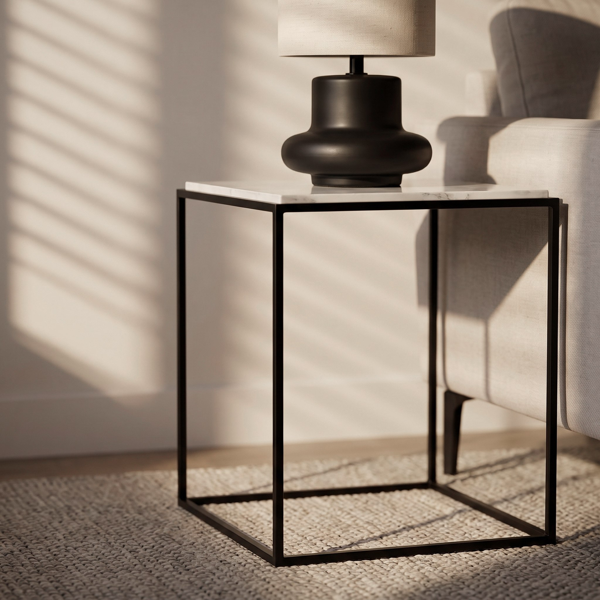 طاولة جانبية بسطح من الرخام الأصلي - إيلين من كافون-hbxfurniture-livingroom-endtables-image-1