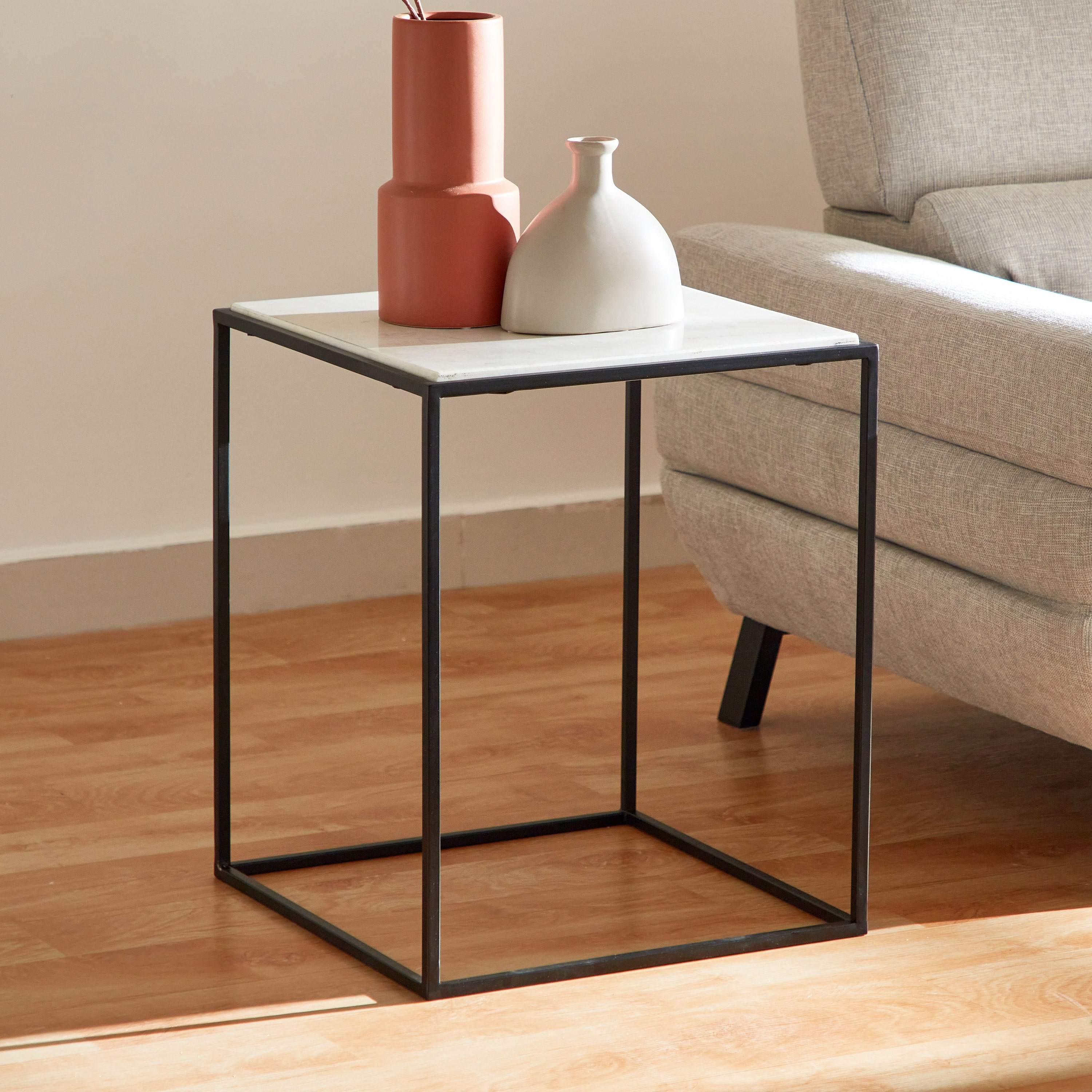 طاولة جانبية بسطح من الرخام الأصلي - إيلين من كافون-hbxfurniture-livingroom-endtables-image-2