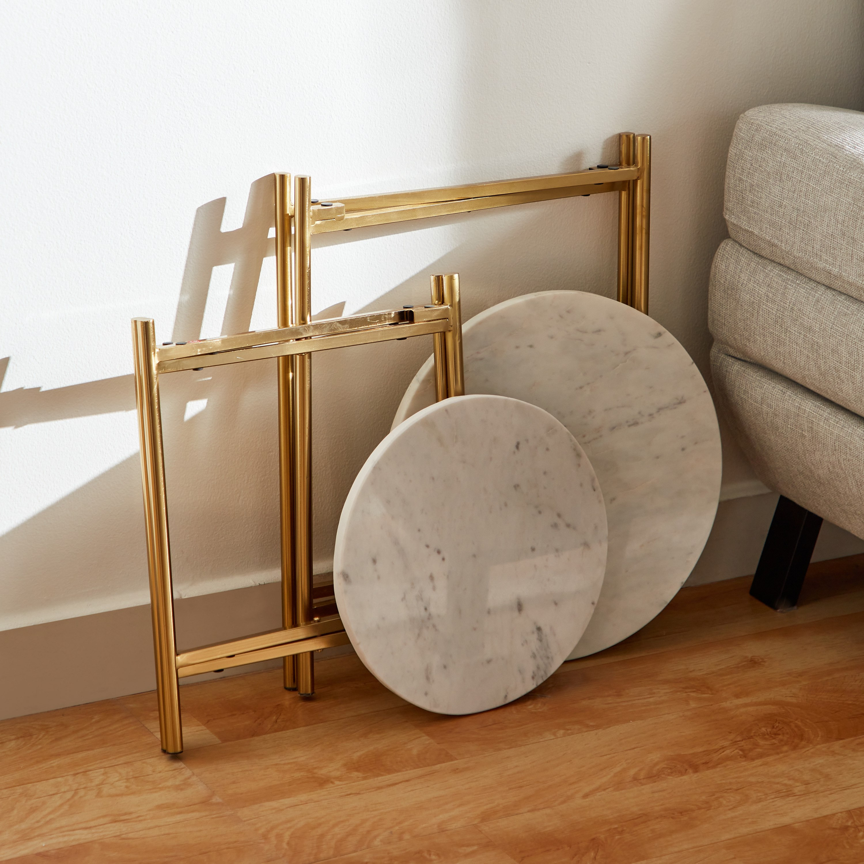طقم طاولة جانبية من قطعتين بسطح من الرخام - تيكريت من فيندرا-hbxfurniture-livingroom-endtables-image-5