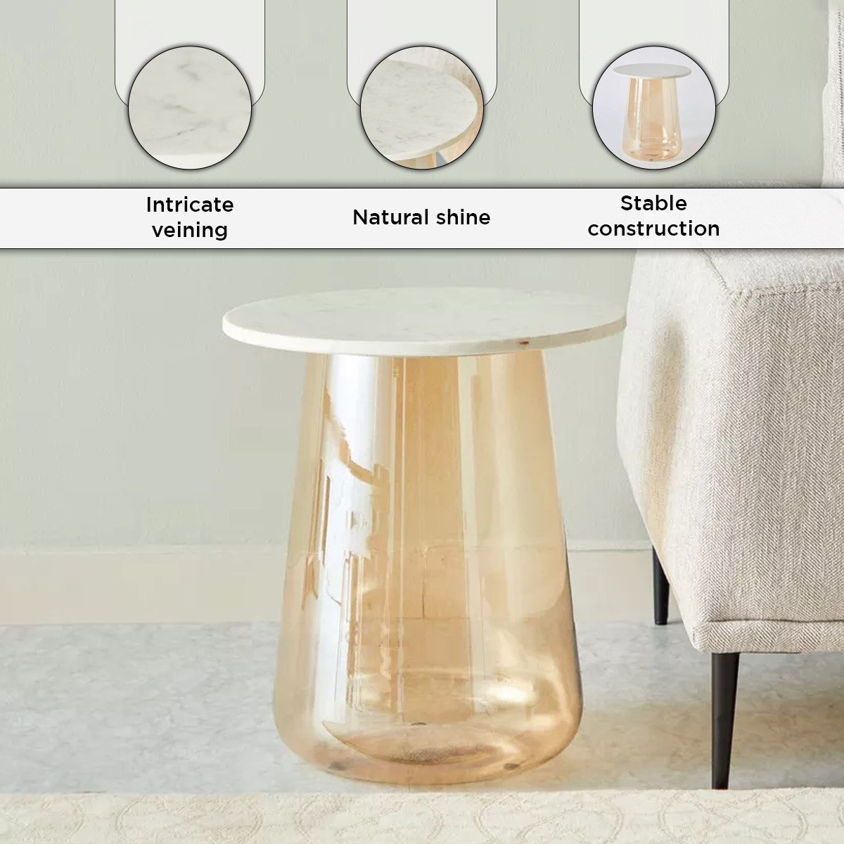 طاولة جانبية بسطح من الرخام الأصلي - ريفولي من كافون-hbxfurniture-livingroom-endtables-image-6
