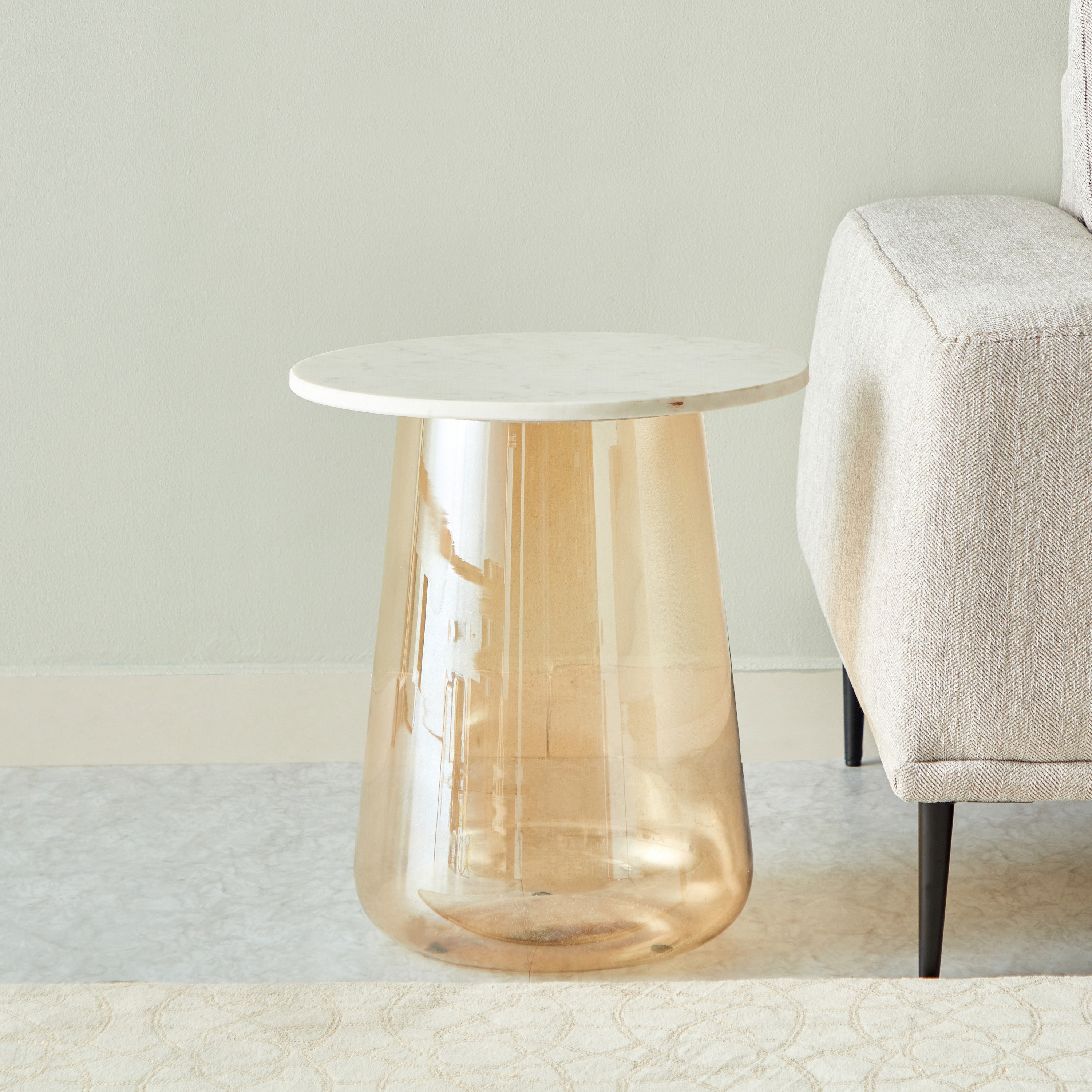 طاولة جانبية بسطح من الرخام الأصلي - ريفولي من كافون-hbxfurniture-livingroom-endtables-image-3