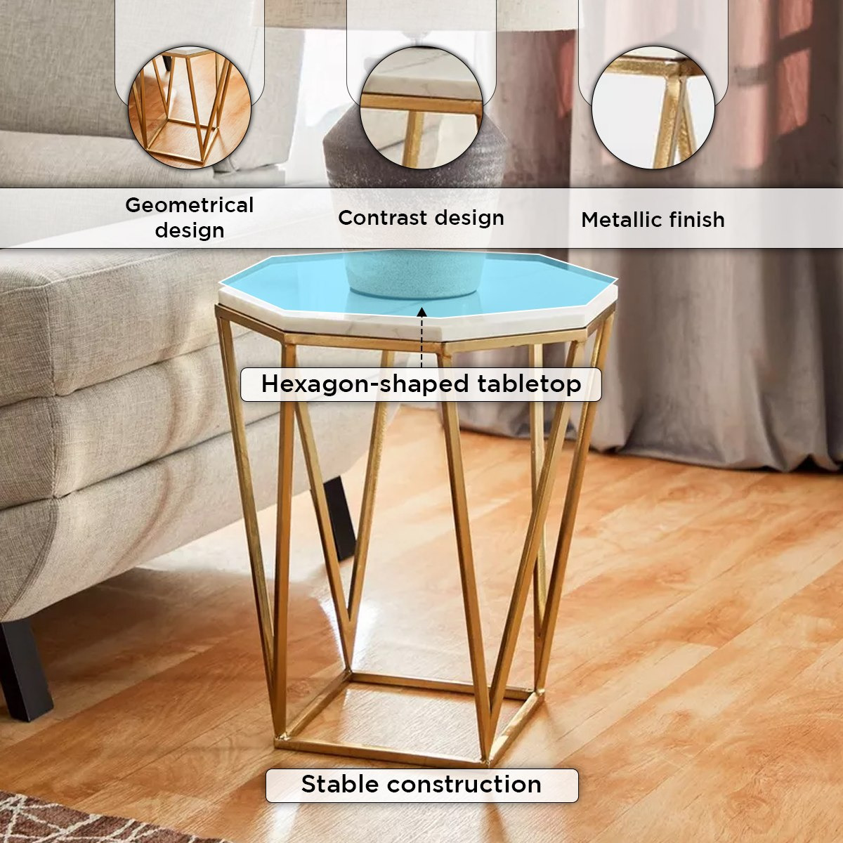 Cavon Heron Genuine Marble Top End Table-hbxfurniture-livingroom-endtables-image-5