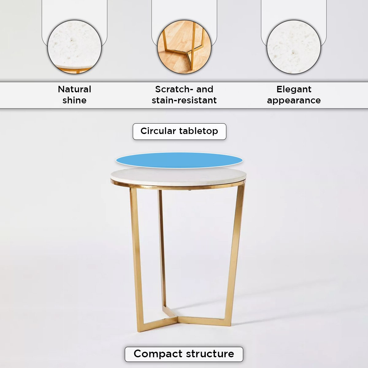 طاولة جانبية بسطح من الرخام الأصلي - ويلو-hbxfurniture-livingroom-endtables-image-6