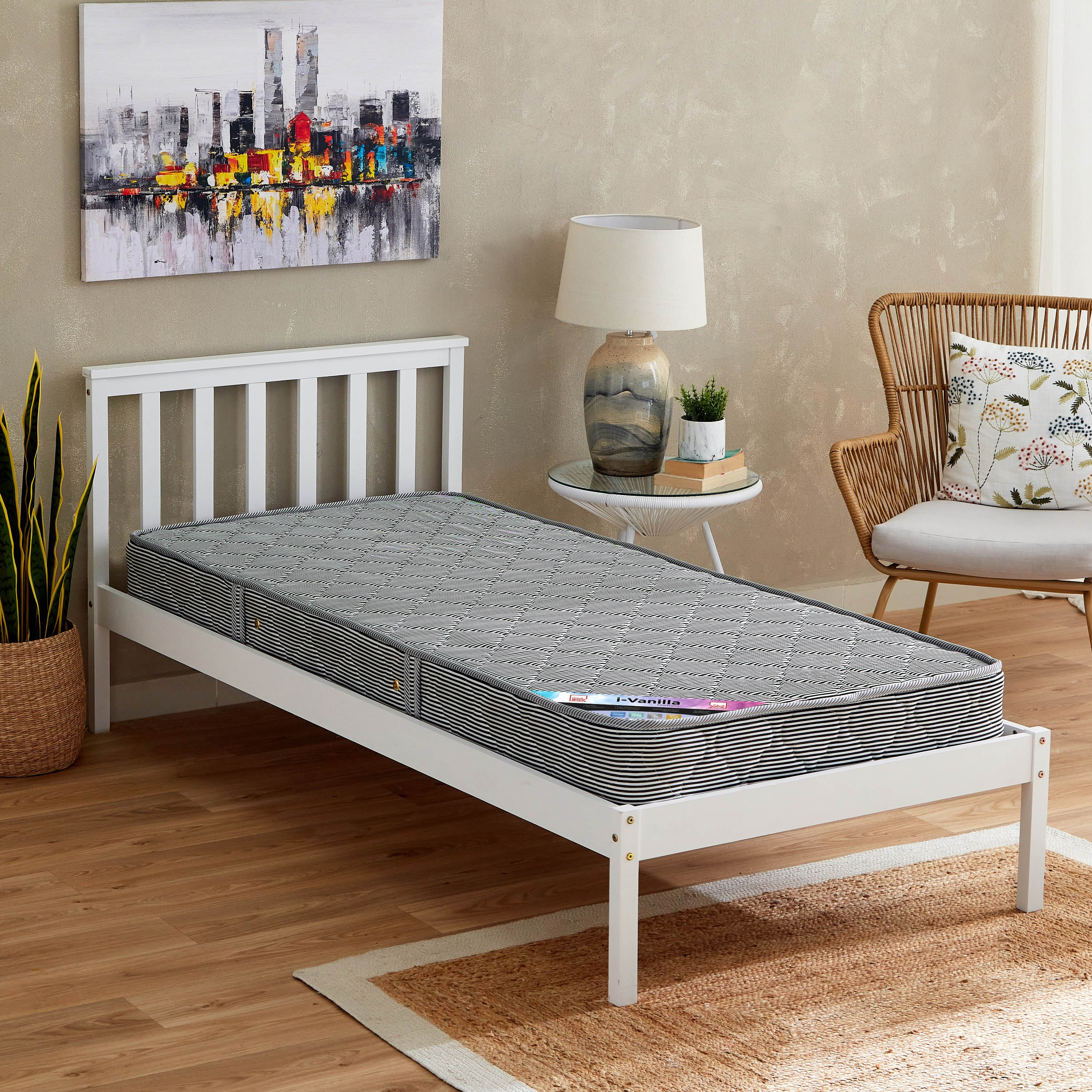 SleepEase iVanilla Kids Bunk Bed Pullout Trundle Bed Bonnell Spring Single Mattress - 90x200x16 cm-hbxfurniture-bedroom-mattresses-single-image-2