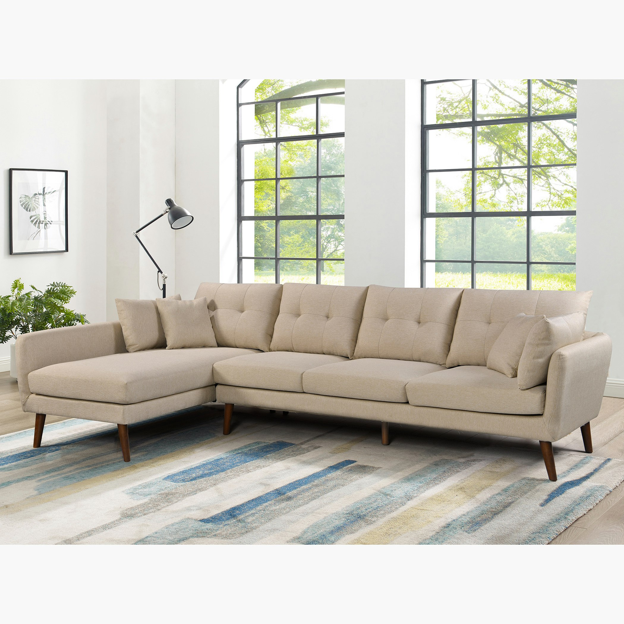 كنبة ركنية 5 مقاعد قماش يسار مع 4 وسائد من نورديكا-hbxlivingroom-sofasandarmchairs-sofas-image-1