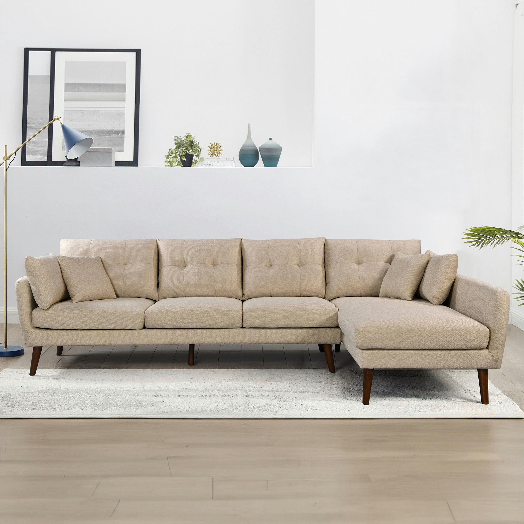 كنبة ركنية 5 مقاعد قماش يمين مع 4 وسائد من نورديكا-hbxlivingroom-sofasandarmchairs-sofas-image-1